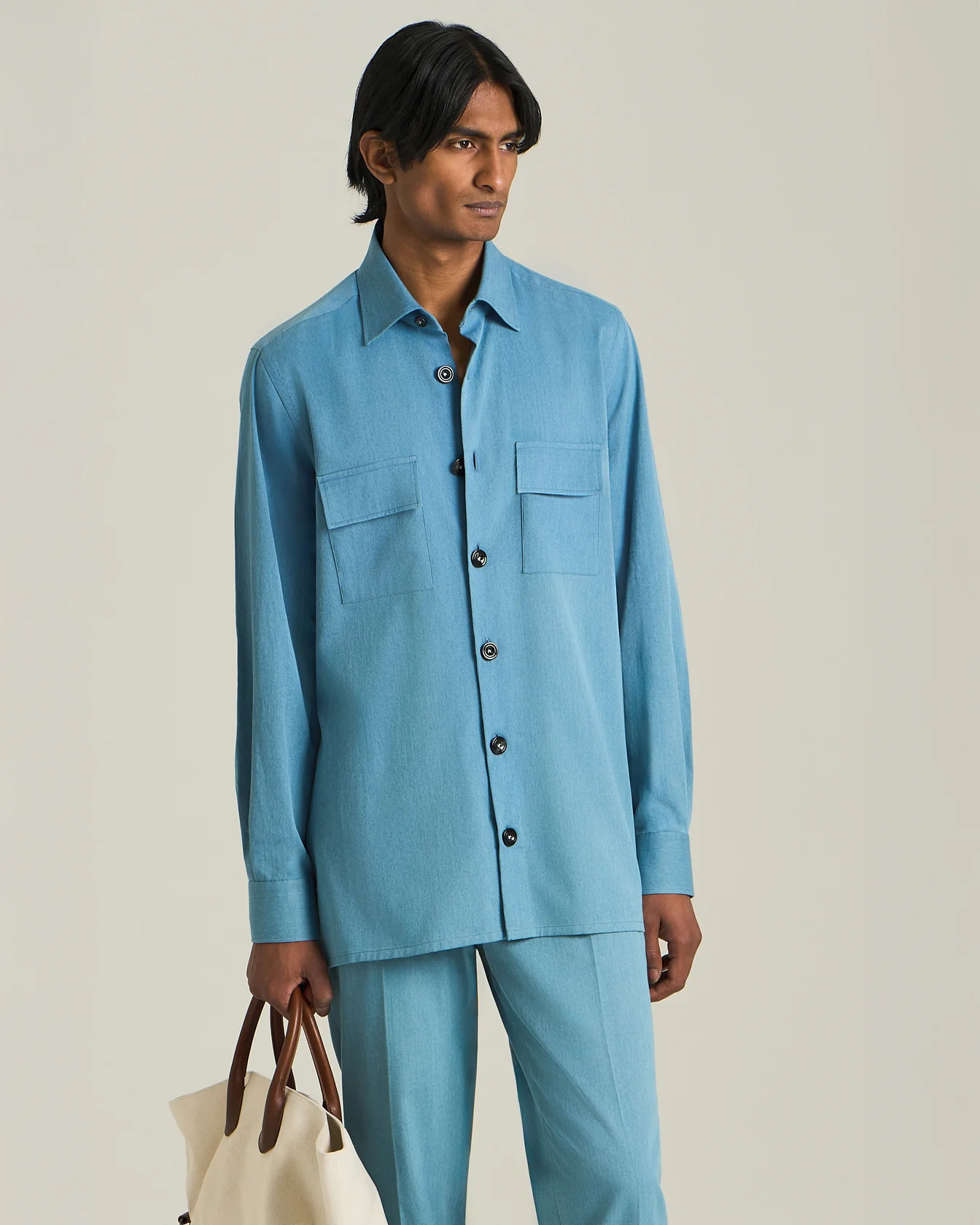 MINERAL WASHED COTTON OVERSHIRT - Image 2