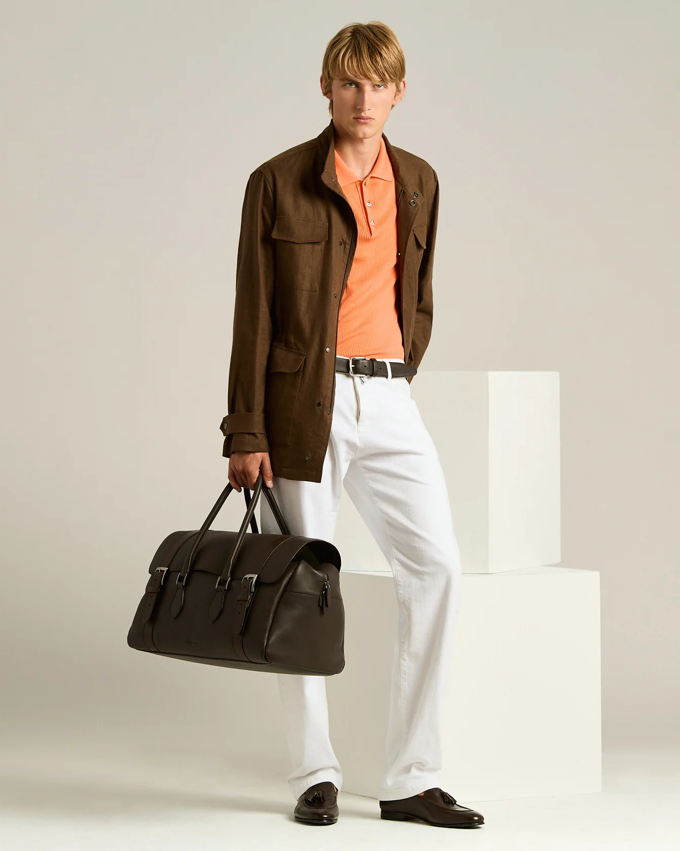 CALFSKIN DARK BROWN BELT - Image 5