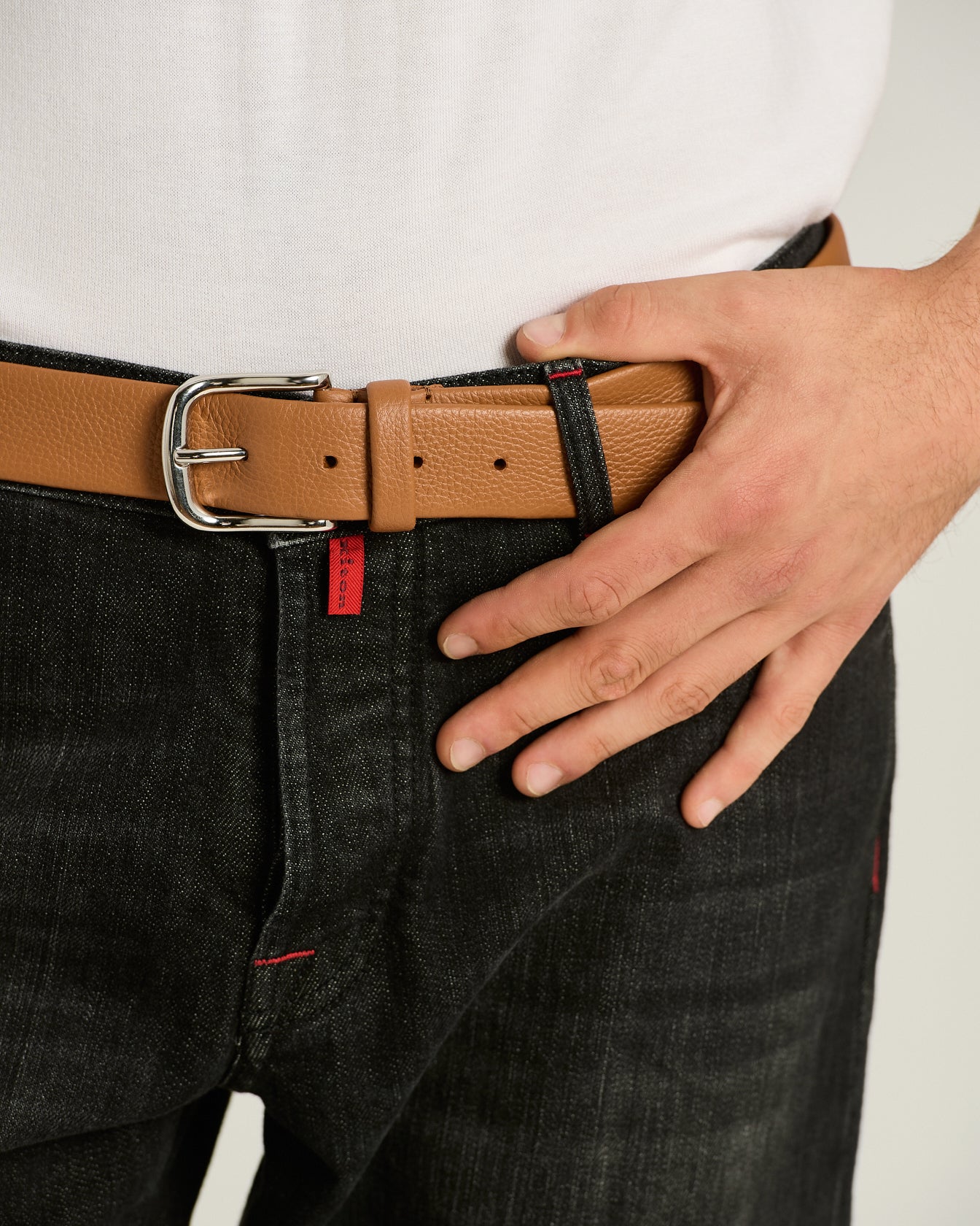 CALFSKIN OCHRE YELLOW BELT - Image 4
