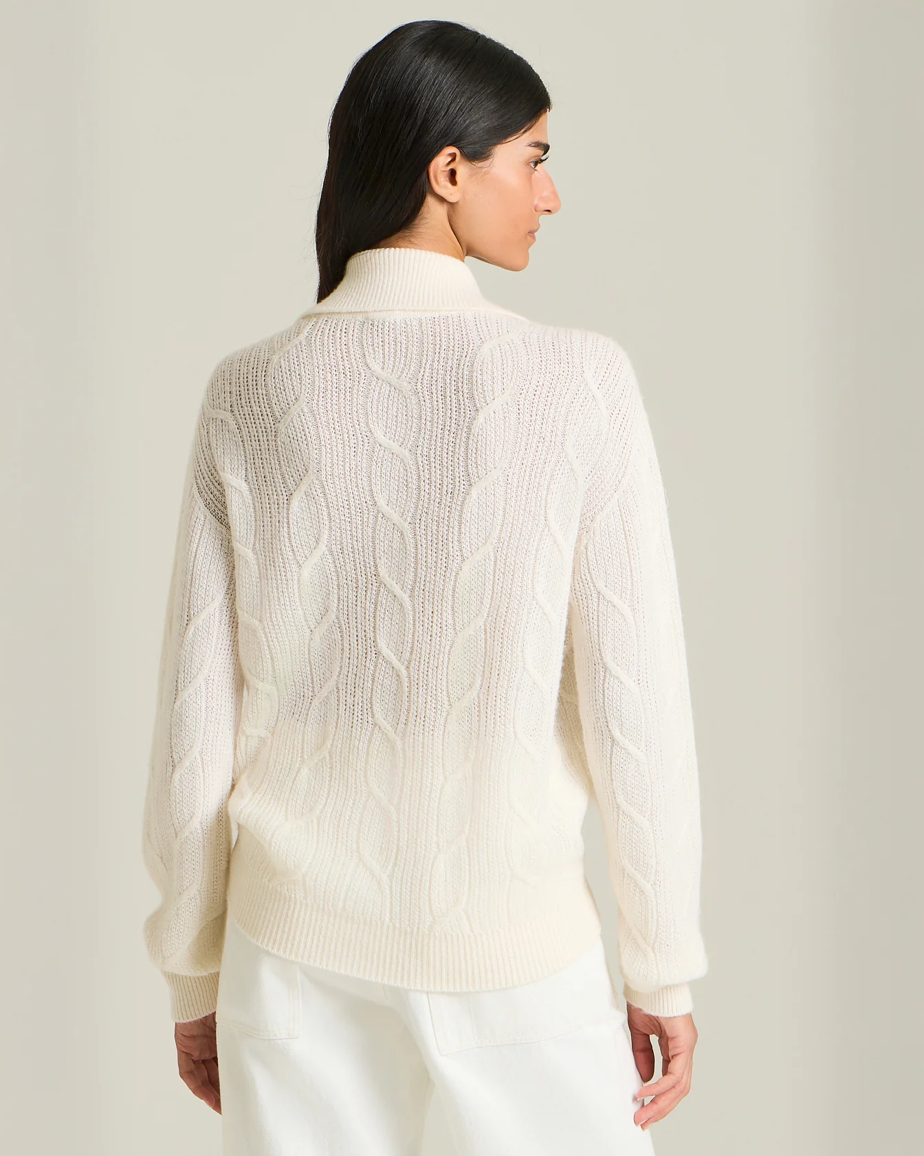 CASHMERE, SILK AND VISCOSE KNIT BOMBER JACKET - Image 3