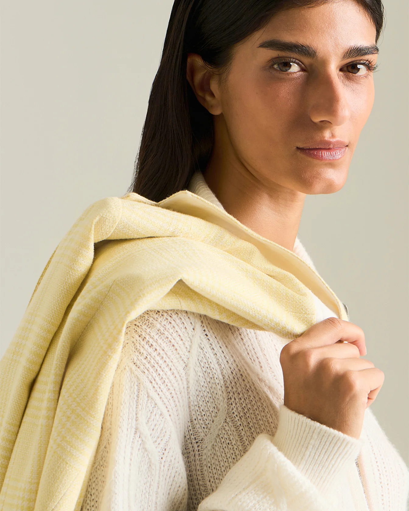 CASHMERE, SILK AND VISCOSE KNIT BOMBER JACKET - Image 4
