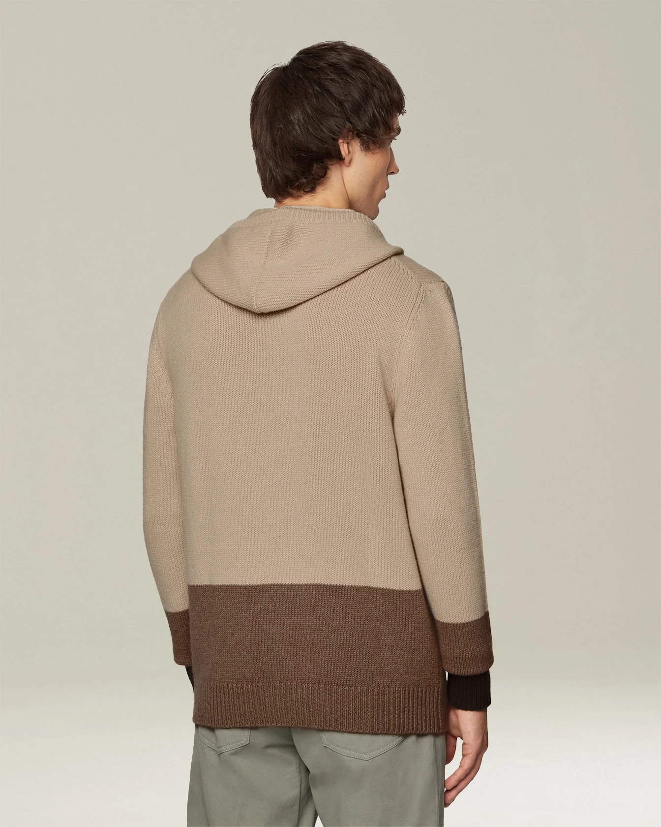 COLOUR BLOCK CASHMERE BOMBER JACKET - Image 3