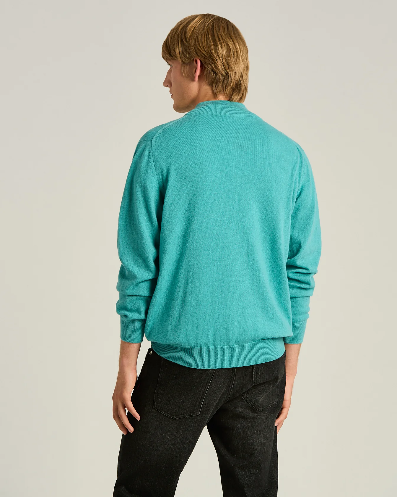 PURE CASHMERE SWEATER WITH ZIP - Image 3