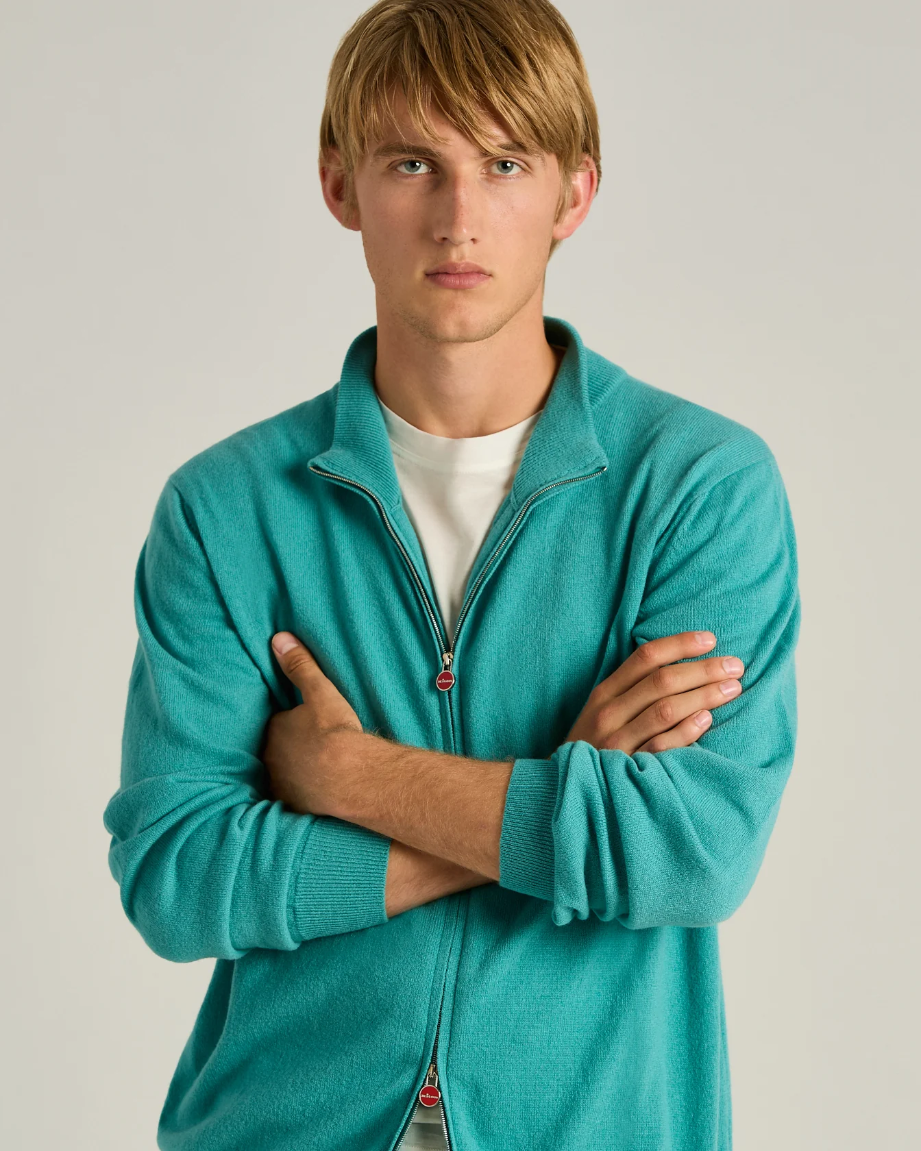 PURE CASHMERE SWEATER WITH ZIP - Image 4