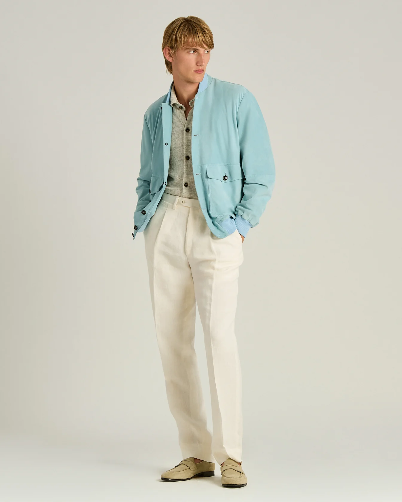 AZURE LAMSKIN SUEDE JACKET - Image 5