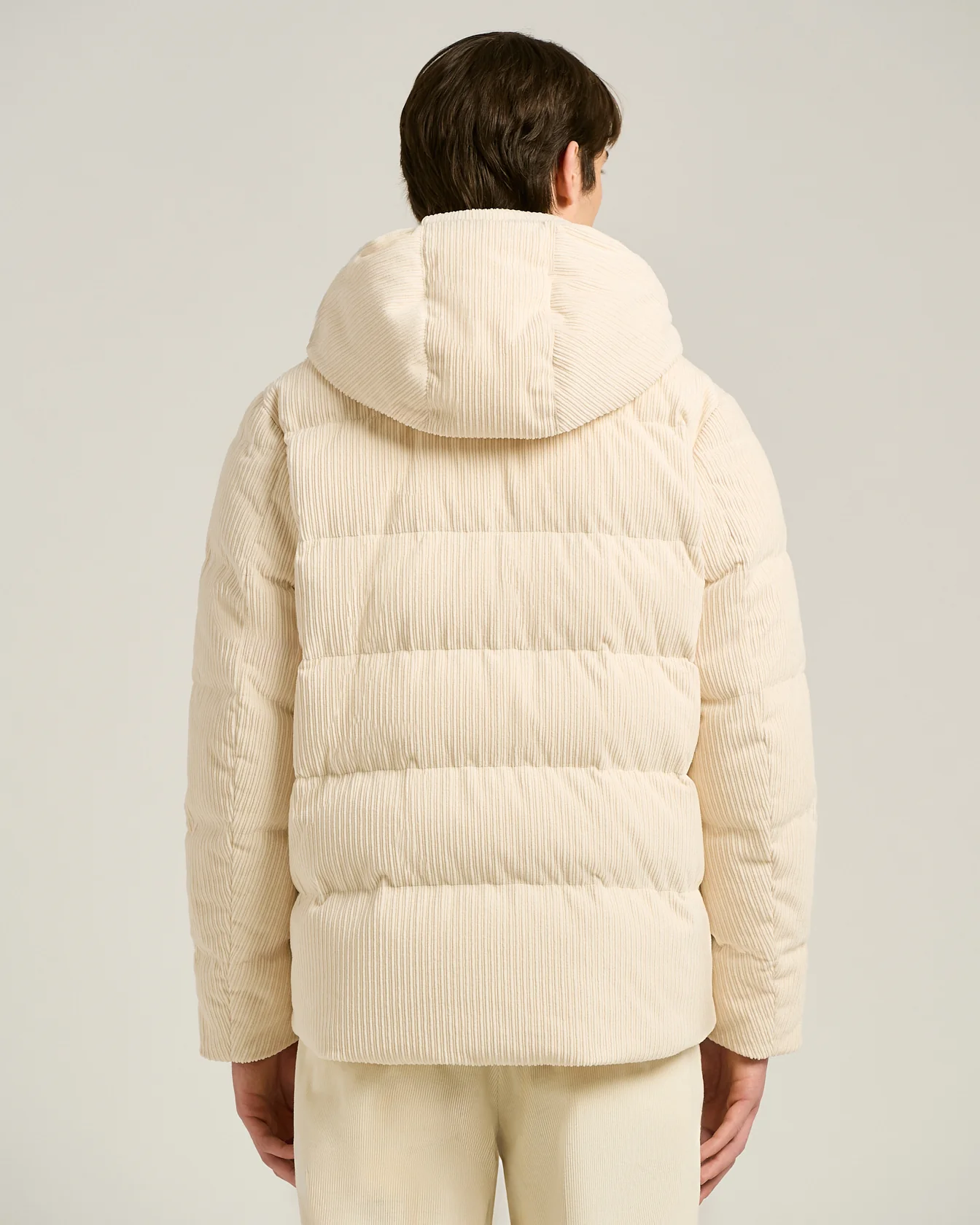 PADDED BOMBER IN IVORY CORDUROY - Image 3
