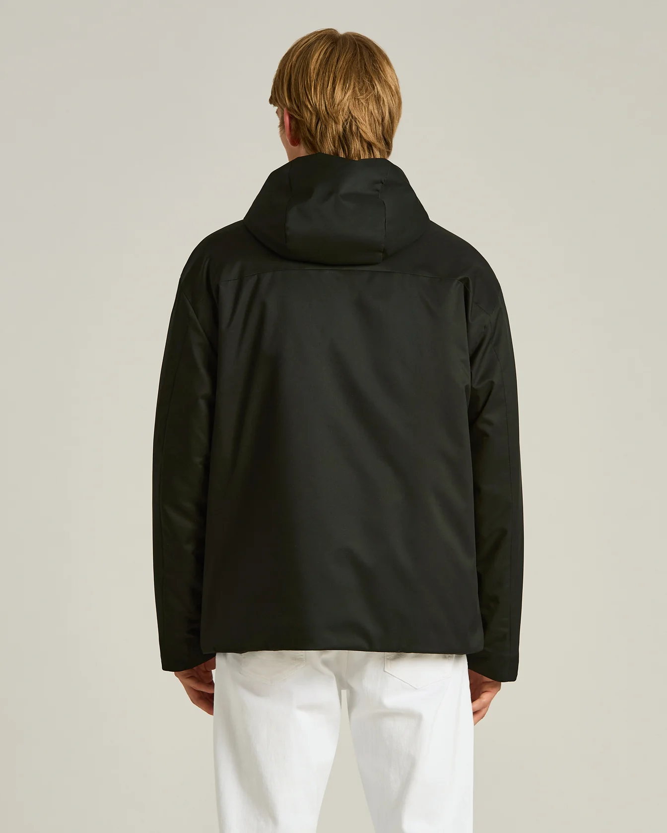 HOODED TECHNICAL FABRIC JACKET - Image 3