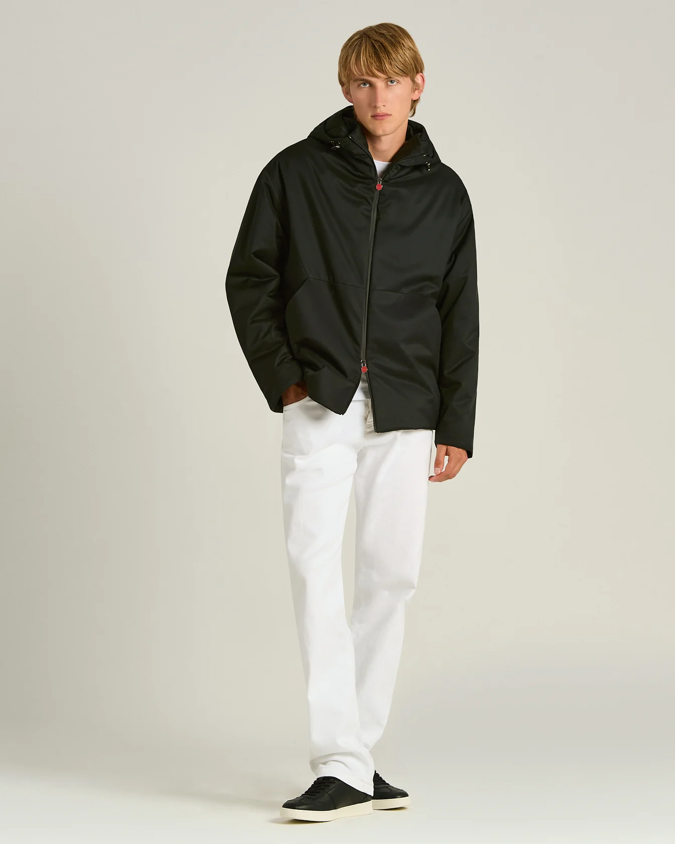 HOODED TECHNICAL FABRIC JACKET - Image 5