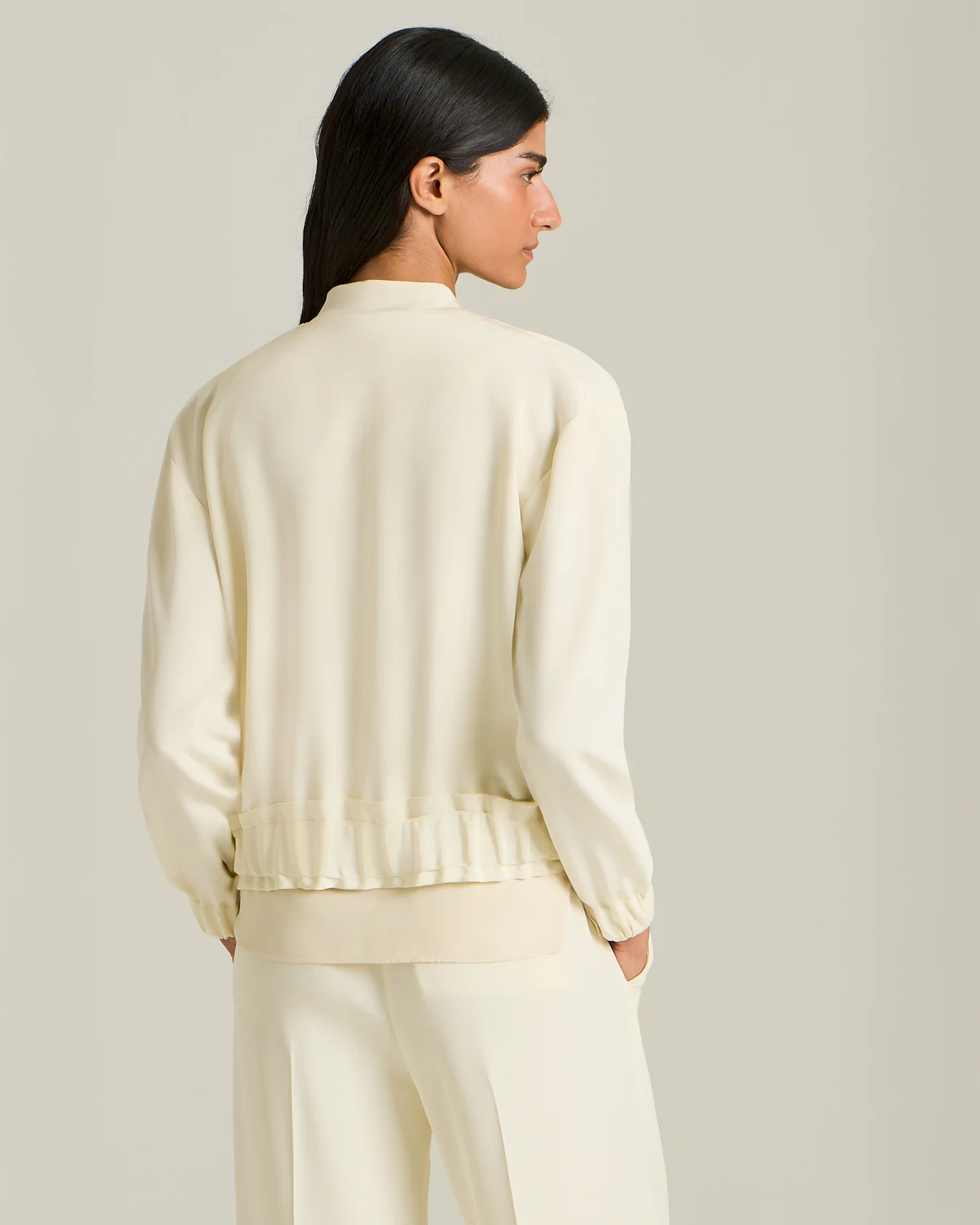 SILK BOMBER JACKET - Image 3