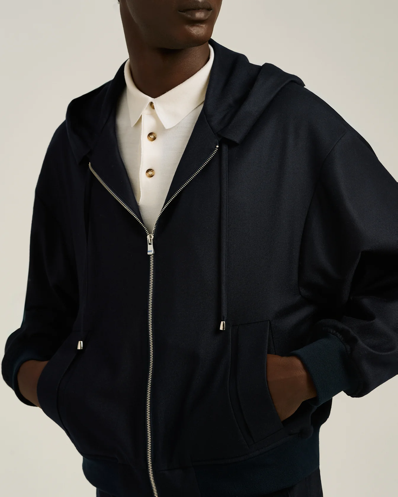 PURE WOOL BOMBER WITH TWO‑WAY ZIP - Image 4