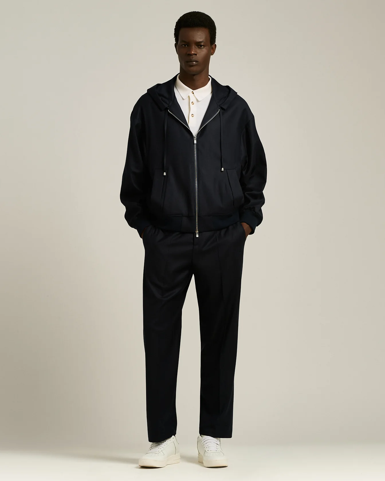 PURE WOOL BOMBER WITH TWO‑WAY ZIP - Image 5