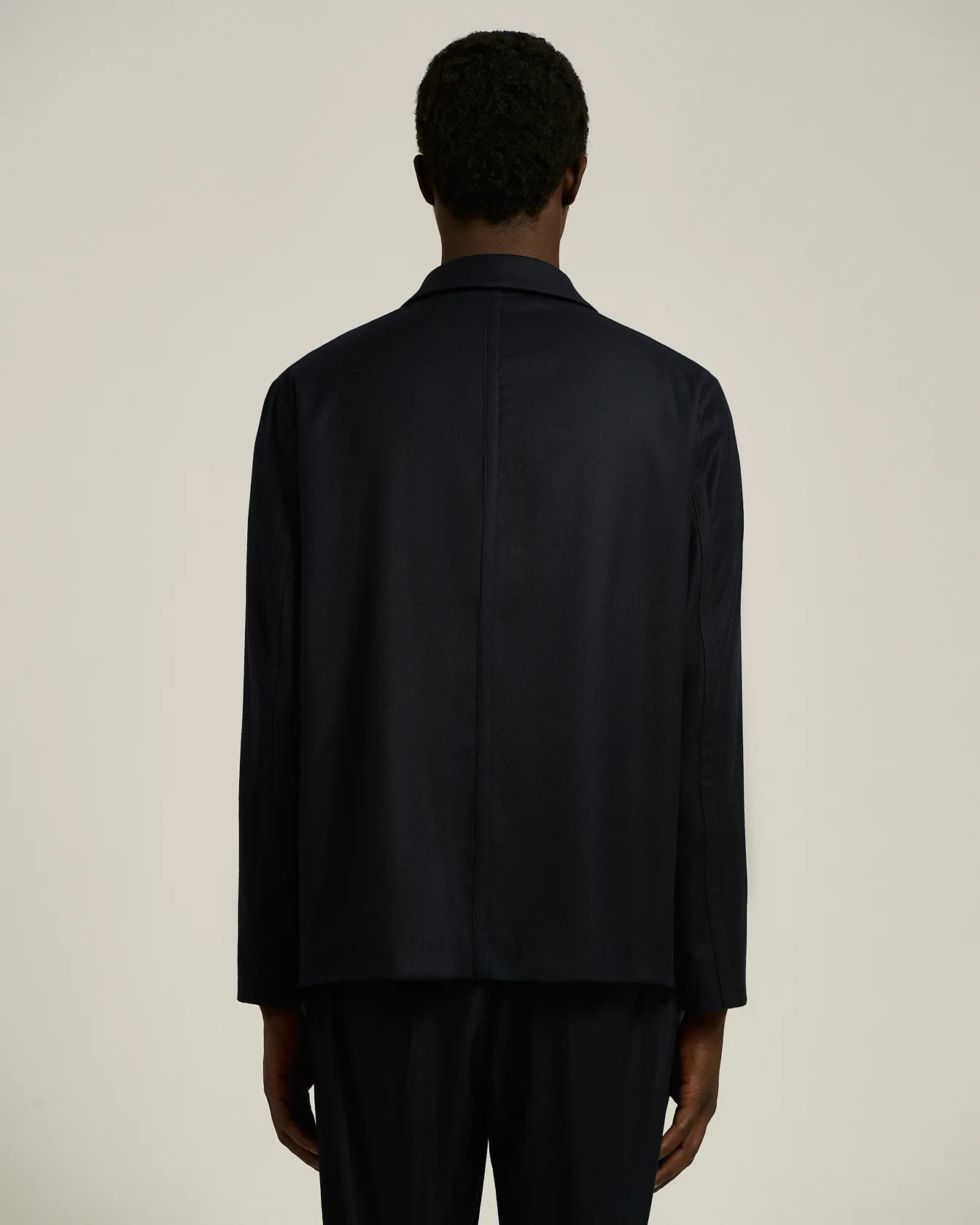 JACKET IN PURE VIRGIN WOOL BLUE WITH CONCEALED CLOSURE - Image 3