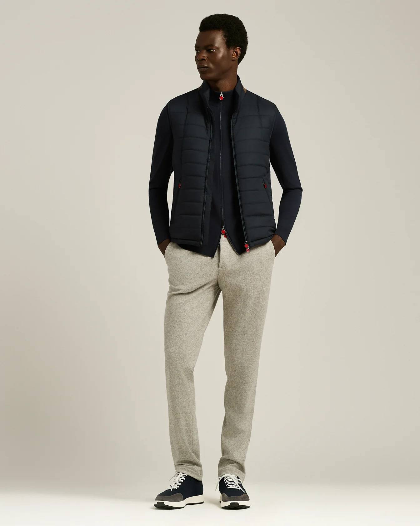 MEN’S FINE‑WOOL FULL‑ZIP CARDIGAN IN MIDNIGHT BLUE - Image 5