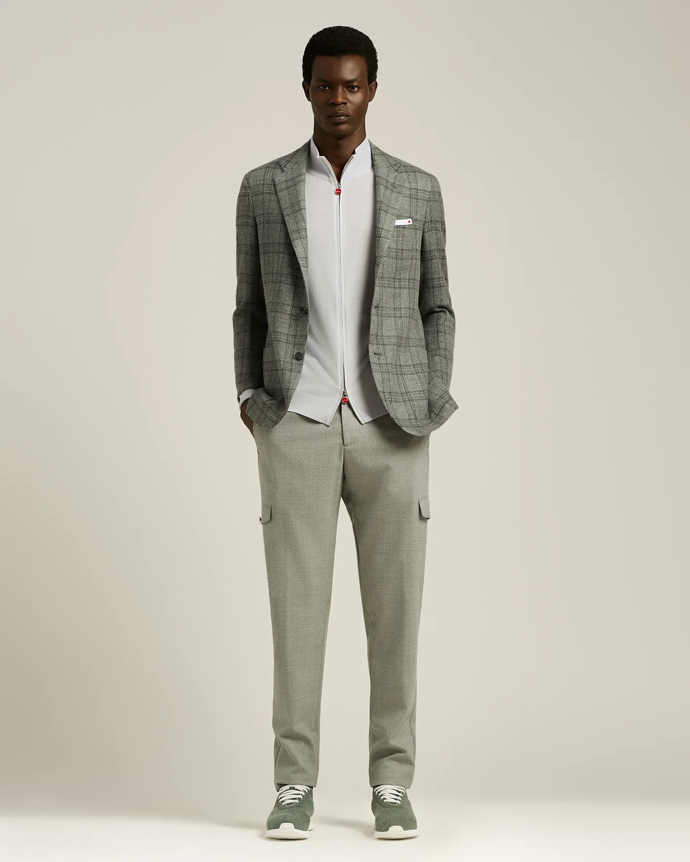 OPTICAL WHITE FULL-ZIP CASHMERE CARDIGAN - Image 5