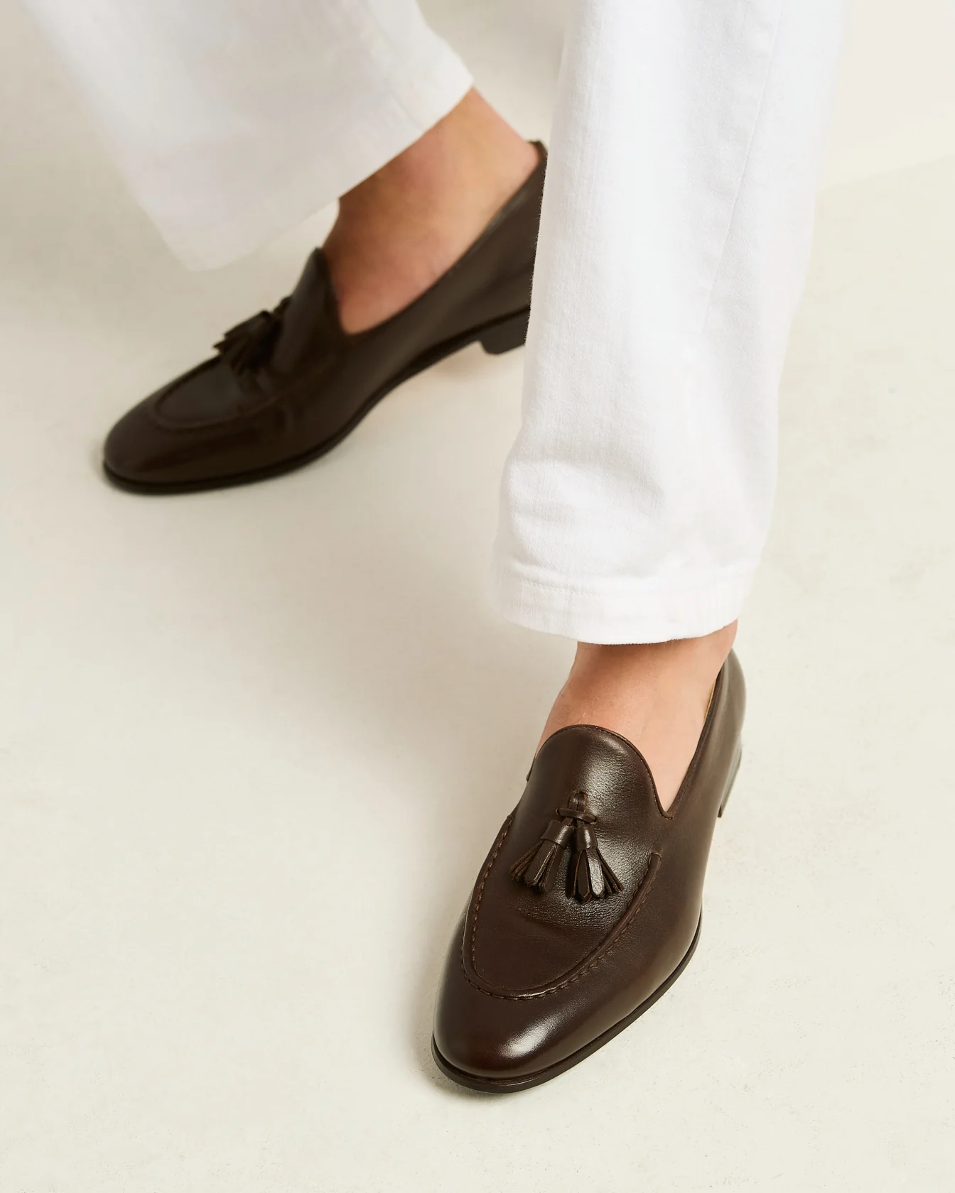 CALFSKIN TASSEL LOAFER DARK BROWN - Image 4