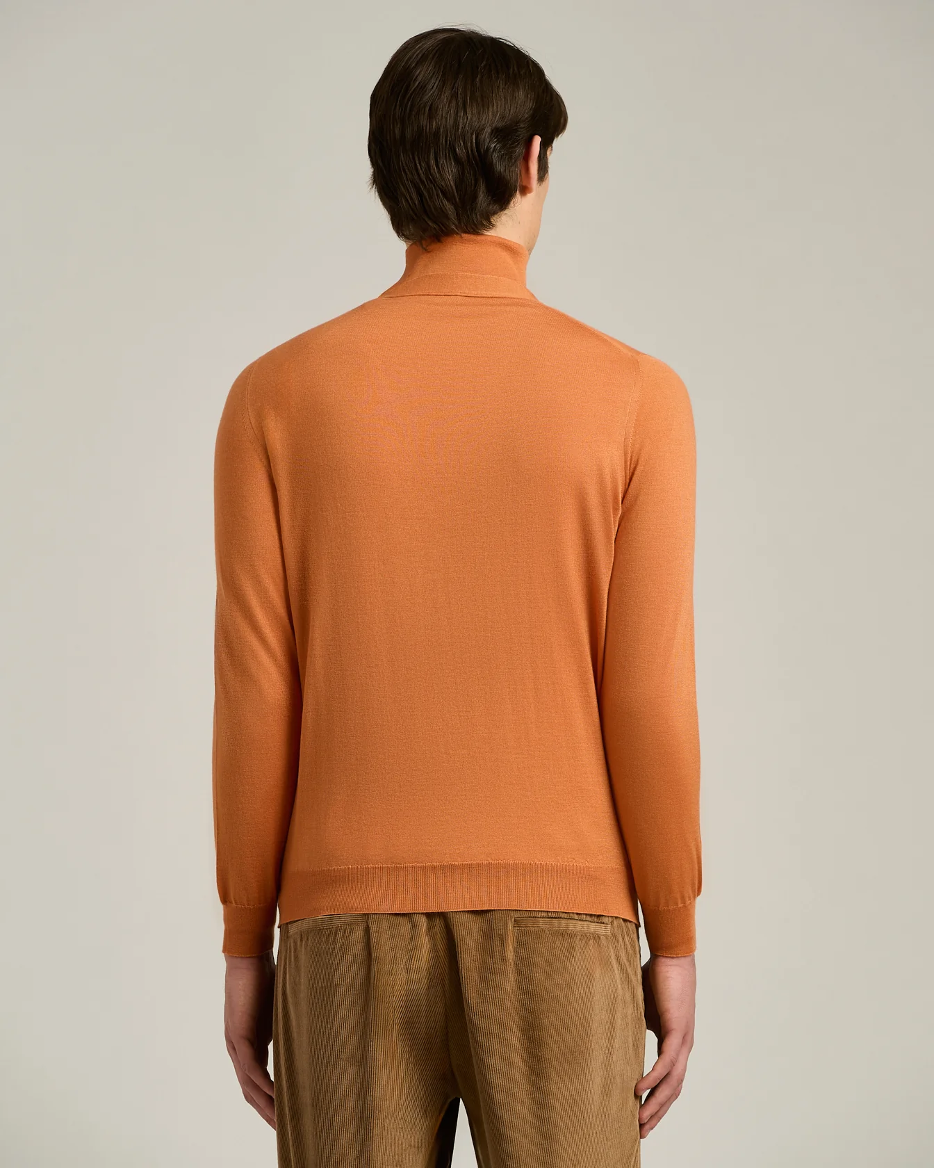 MANGO ORANGE CASHMERE AND SILK V-NECK CARDIGAN - Image 3