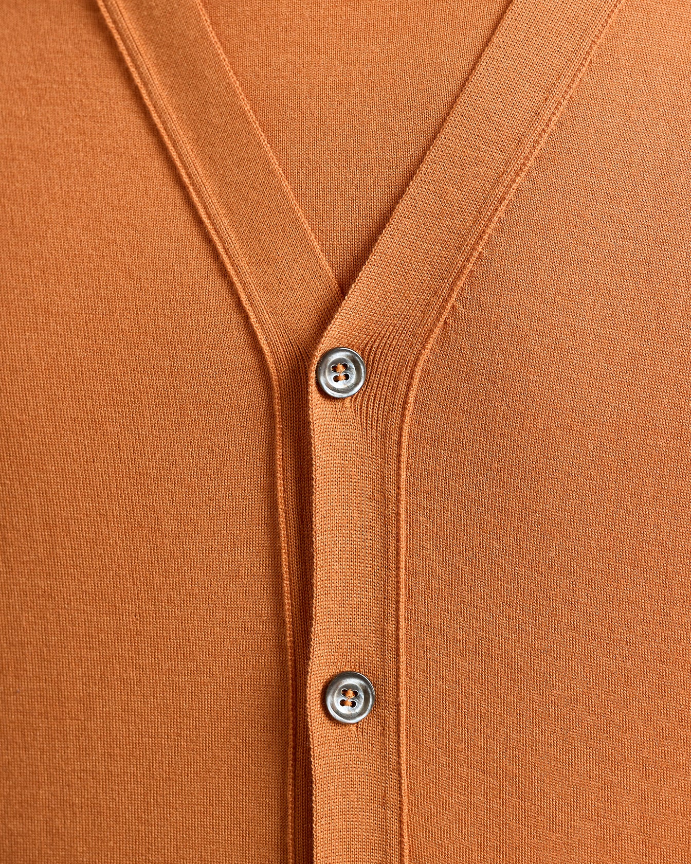 MANGO ORANGE CASHMERE AND SILK V-NECK CARDIGAN - Image 4