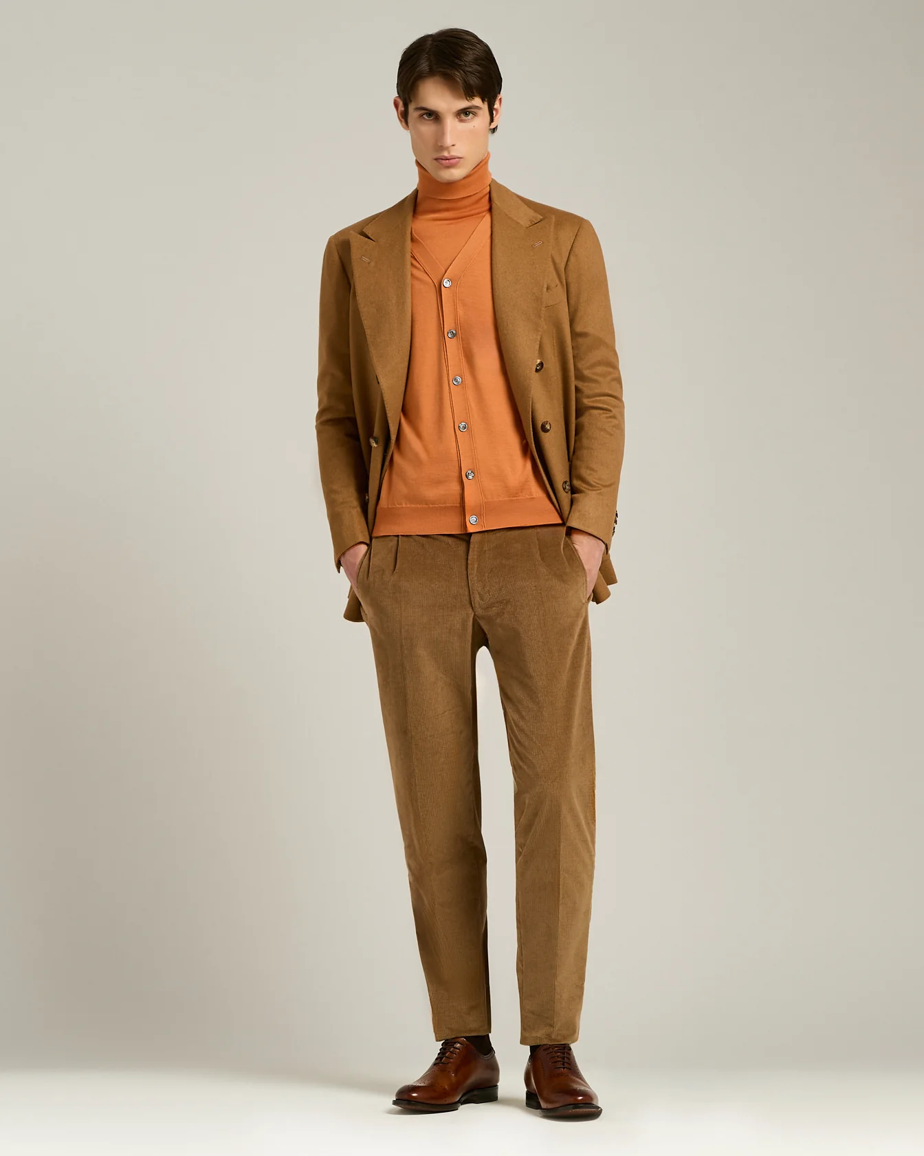 MANGO ORANGE CASHMERE AND SILK V-NECK CARDIGAN - Image 5