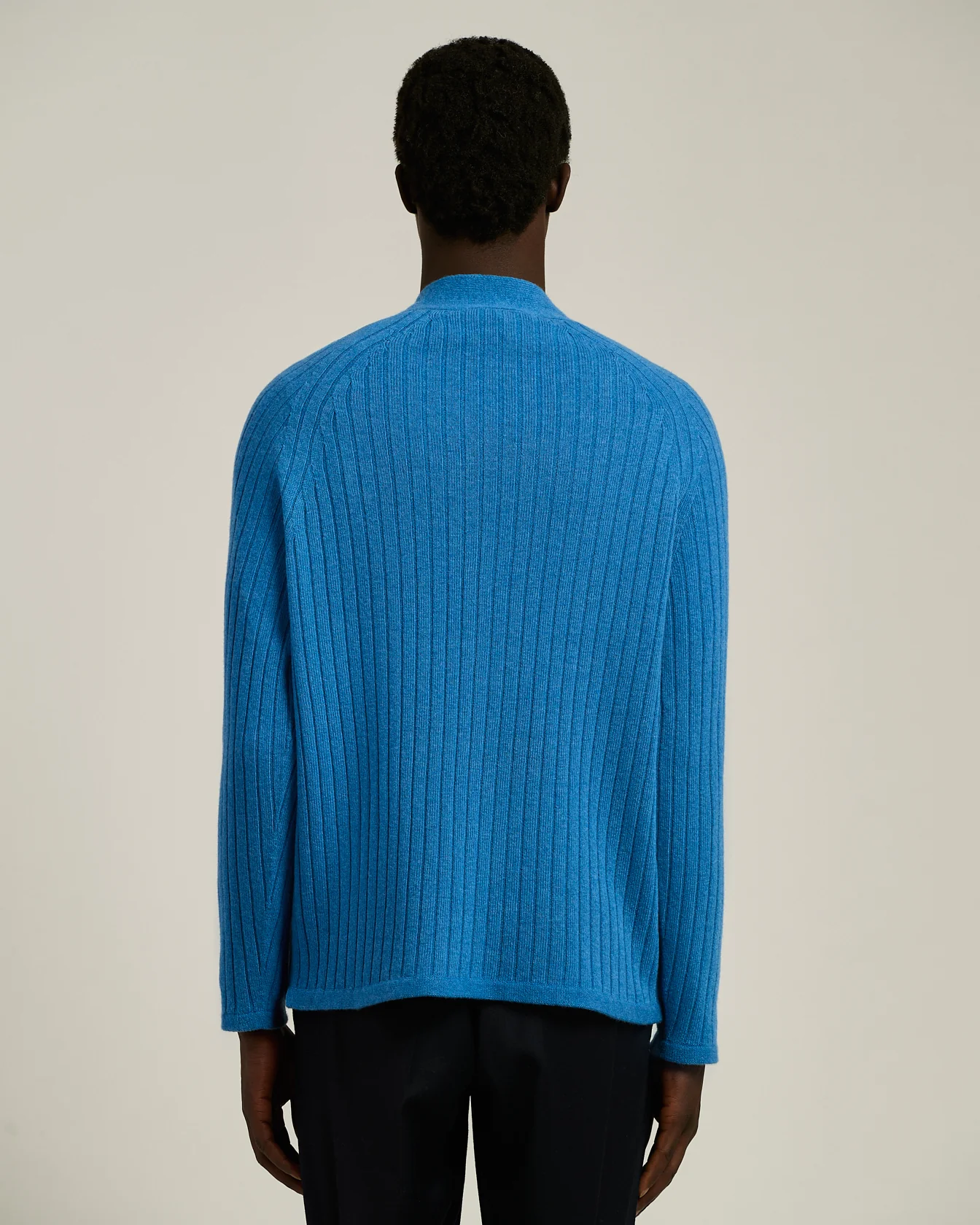 PURE VIRGIN WOOL RIBBED CARDIGAN - Image 3