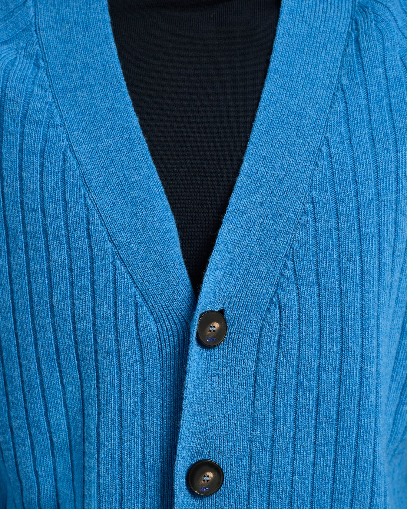 PURE VIRGIN WOOL RIBBED CARDIGAN - Image 4