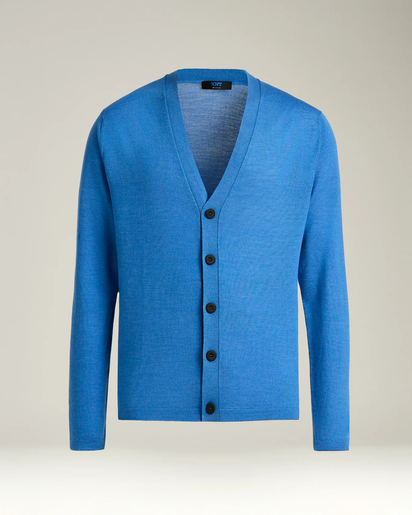 LIGHTWEIGHT VIRGIN WOOL AND SILK CARDIGAN