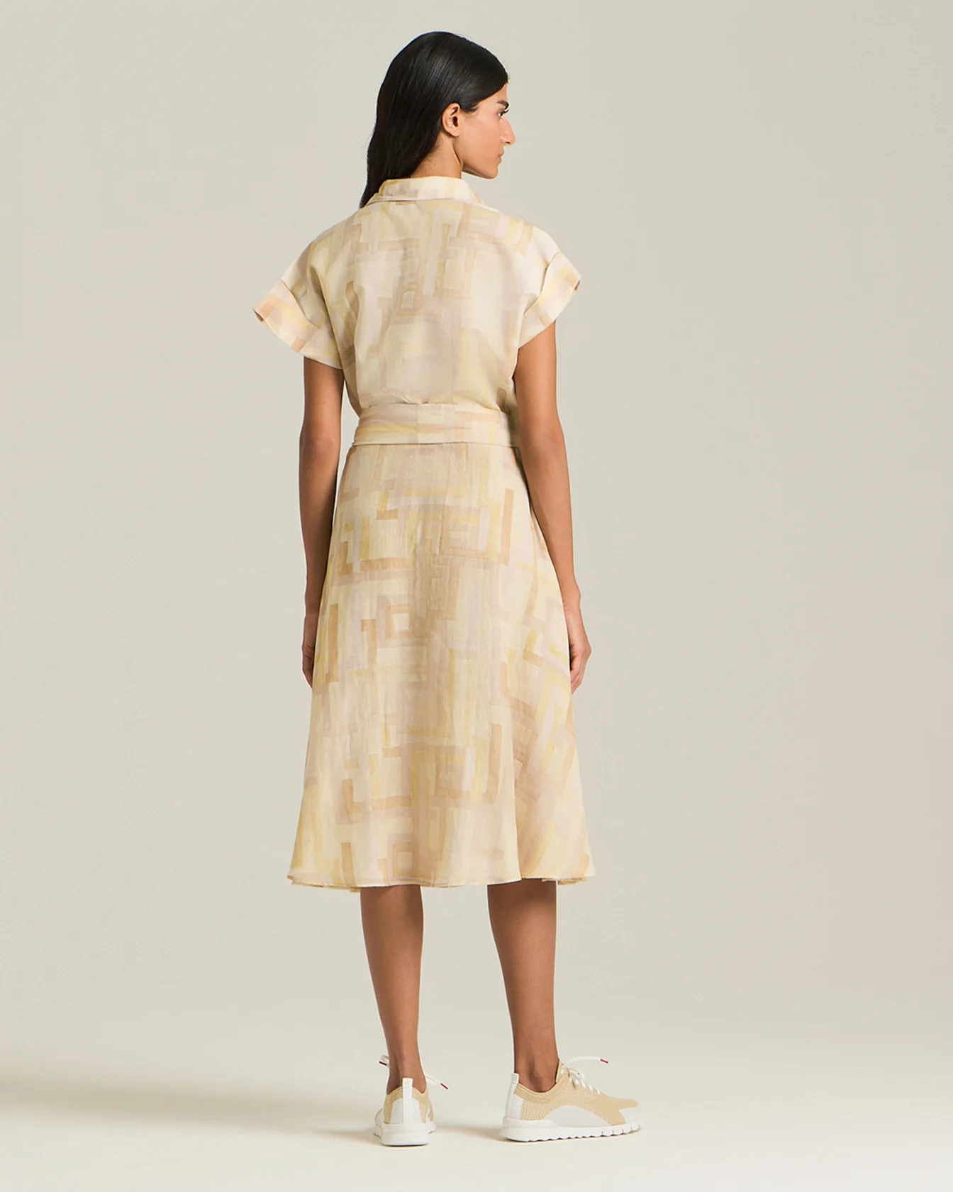 COTTON AND SILK VOILE DAY DRESS - Image 3