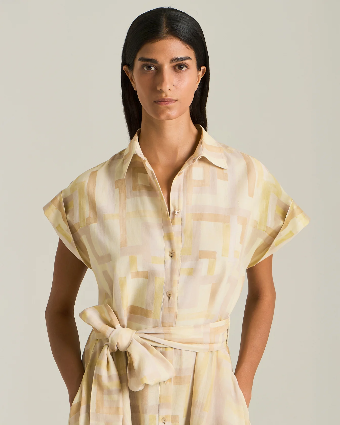 COTTON AND SILK VOILE DAY DRESS - Image 4