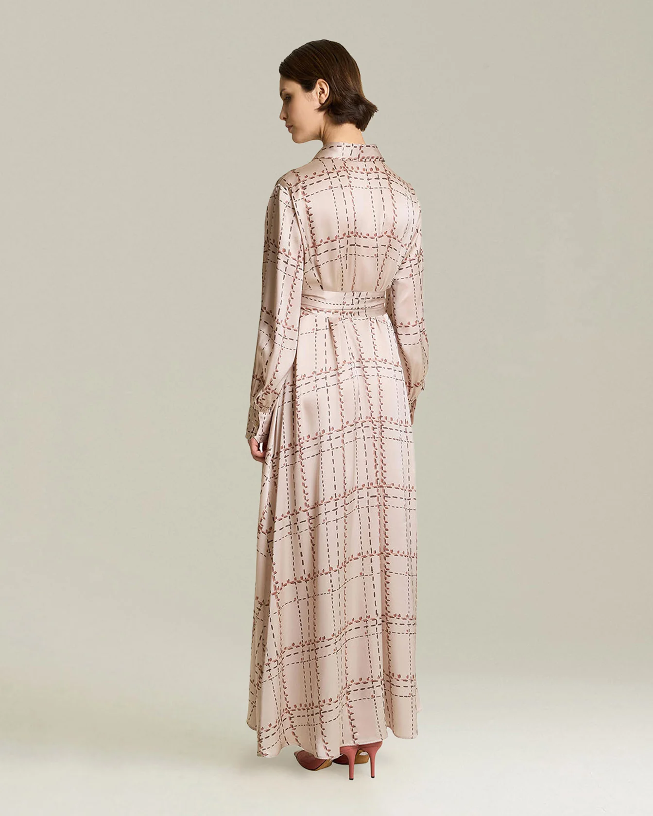 PRINTED SILK SHIRT DRESS - Image 3