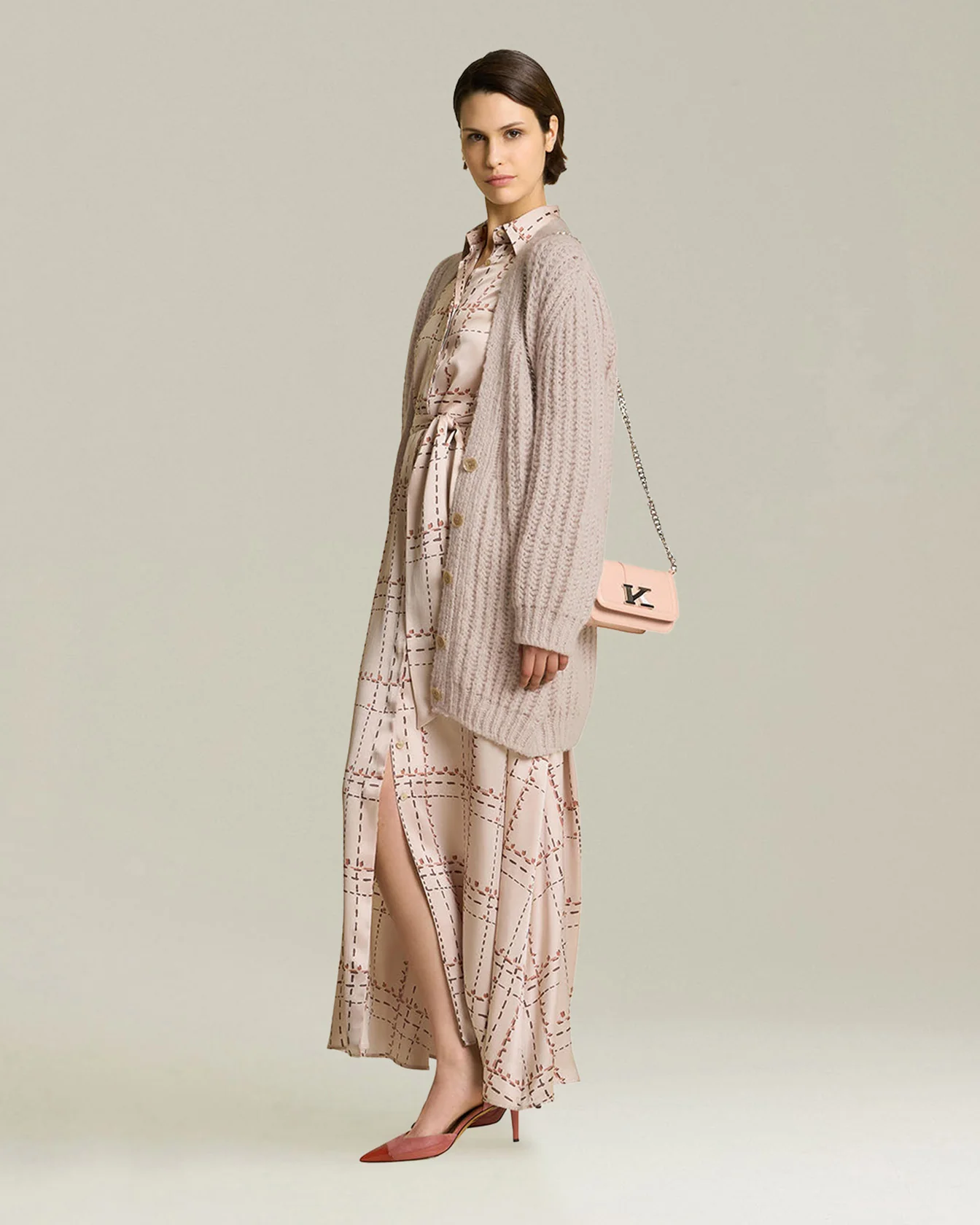 PRINTED SILK SHIRT DRESS - Image 5