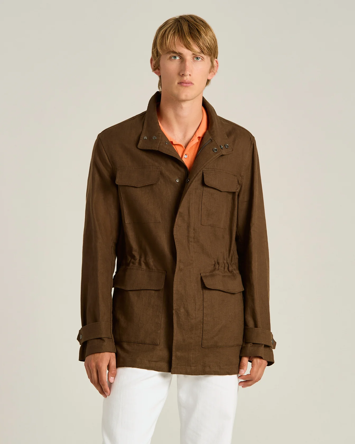 LINEN UTILITY JACKET - Image 2