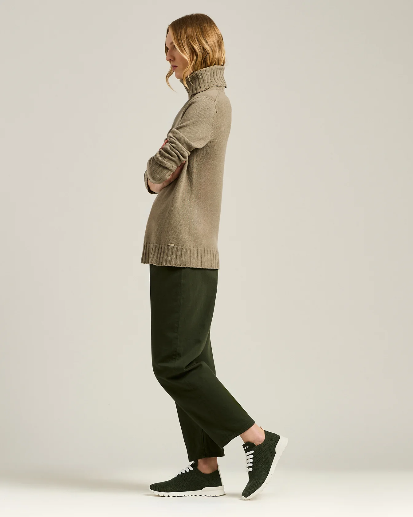 FIT PINE GREEN CASHMERE SNEAKERS - Image 5