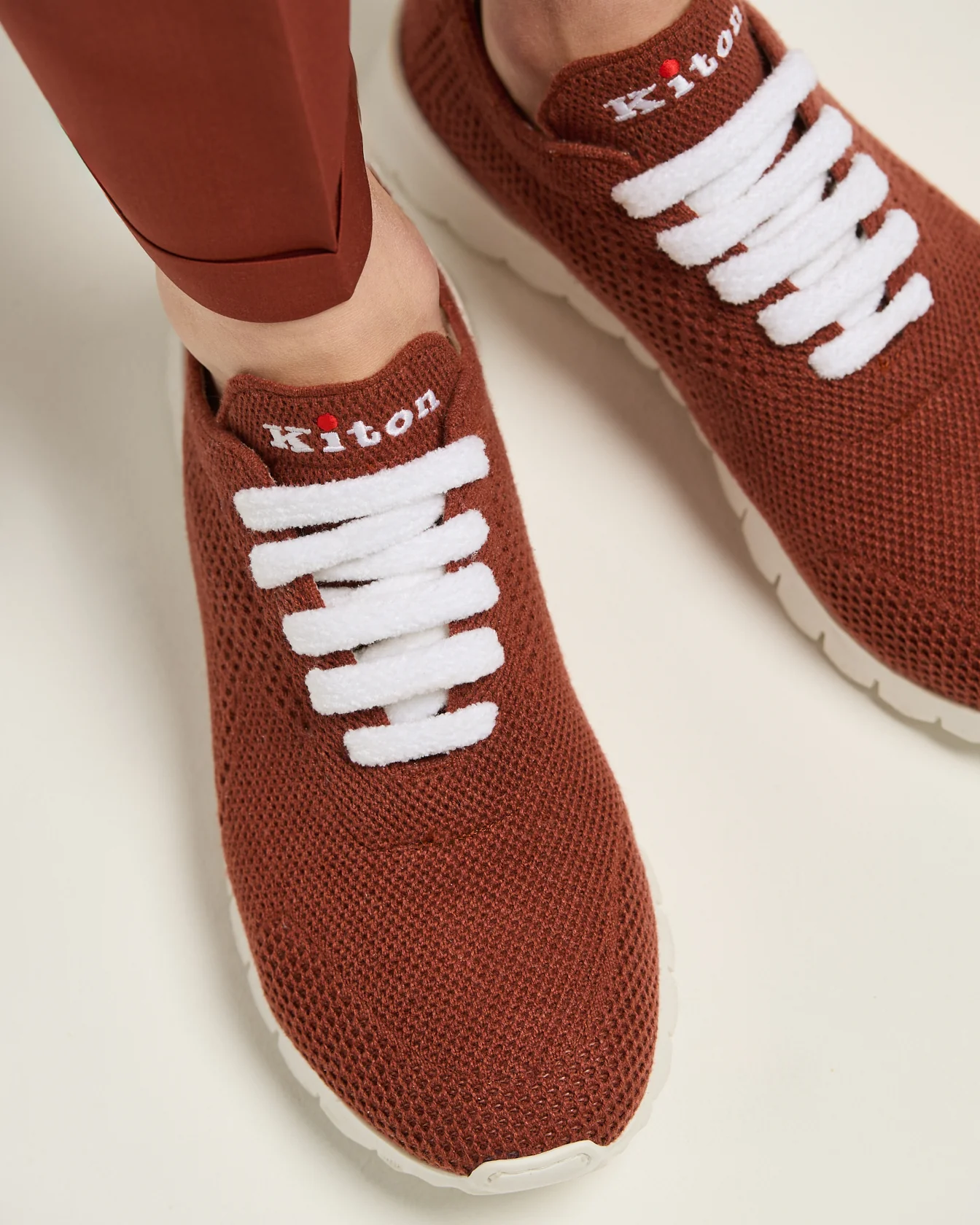 FIT TERRACOTTA CASHMERE SNEAKERS - Image 4