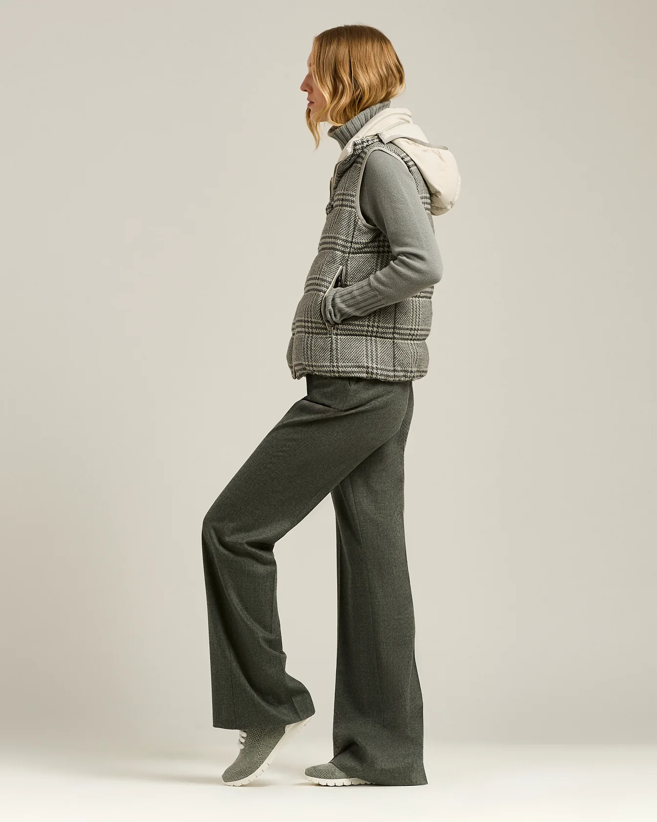 FIT GRAY CASHMERE SNEAKERS - Image 5