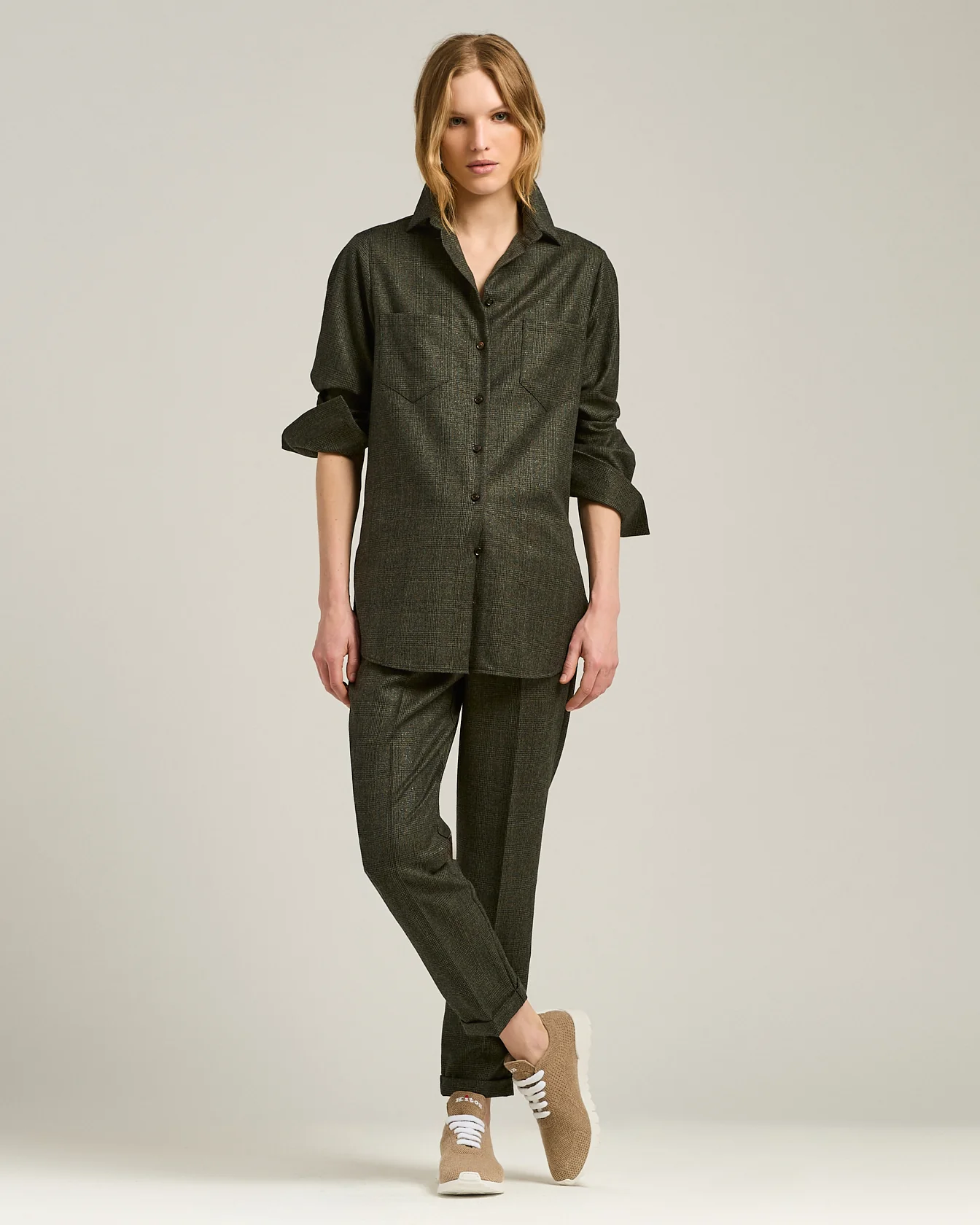 FIT BEIGE CASHMERE SNEAKERS - Image 5