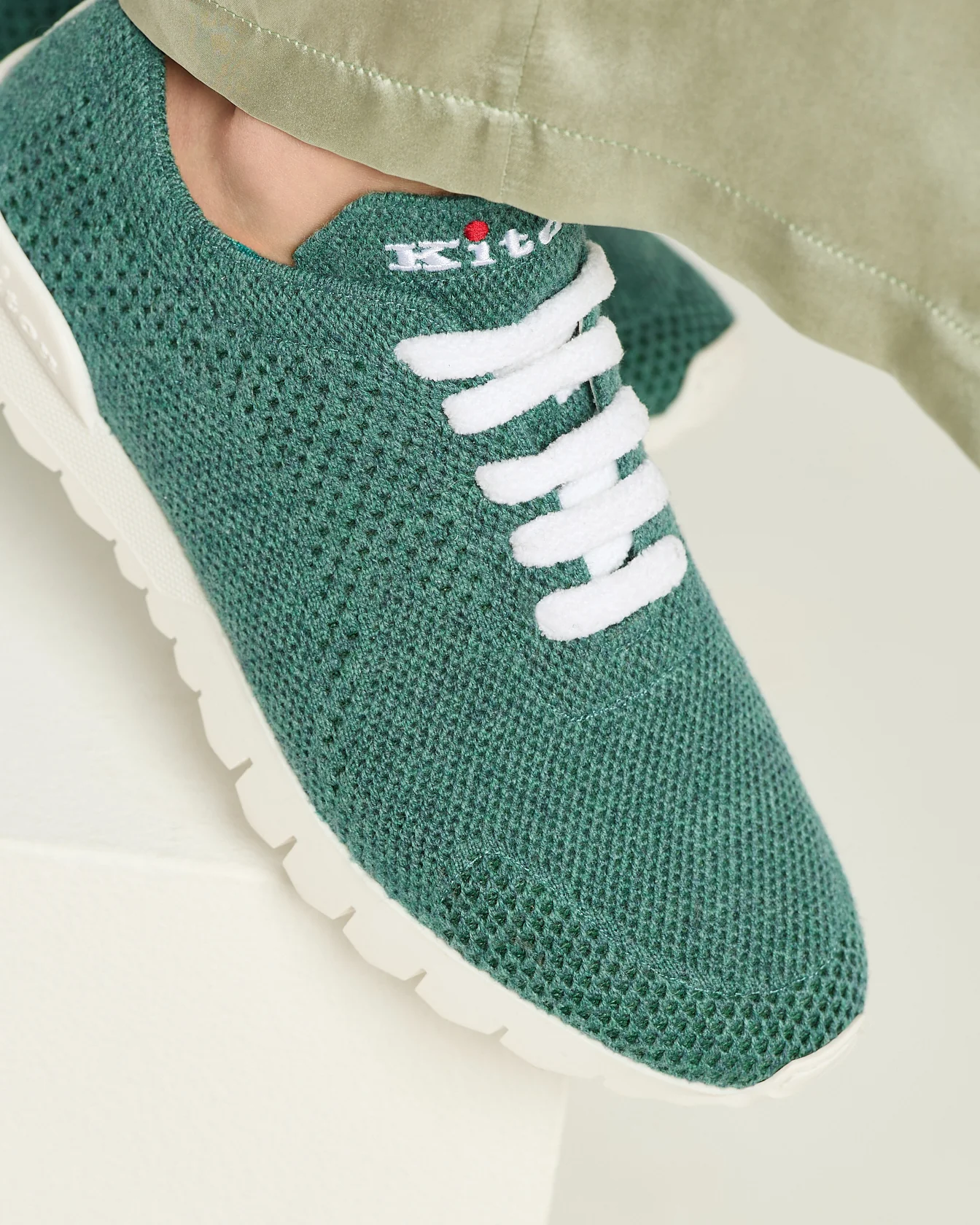 CASHMERE "FIT" SNEAKERS GREEN - Image 4