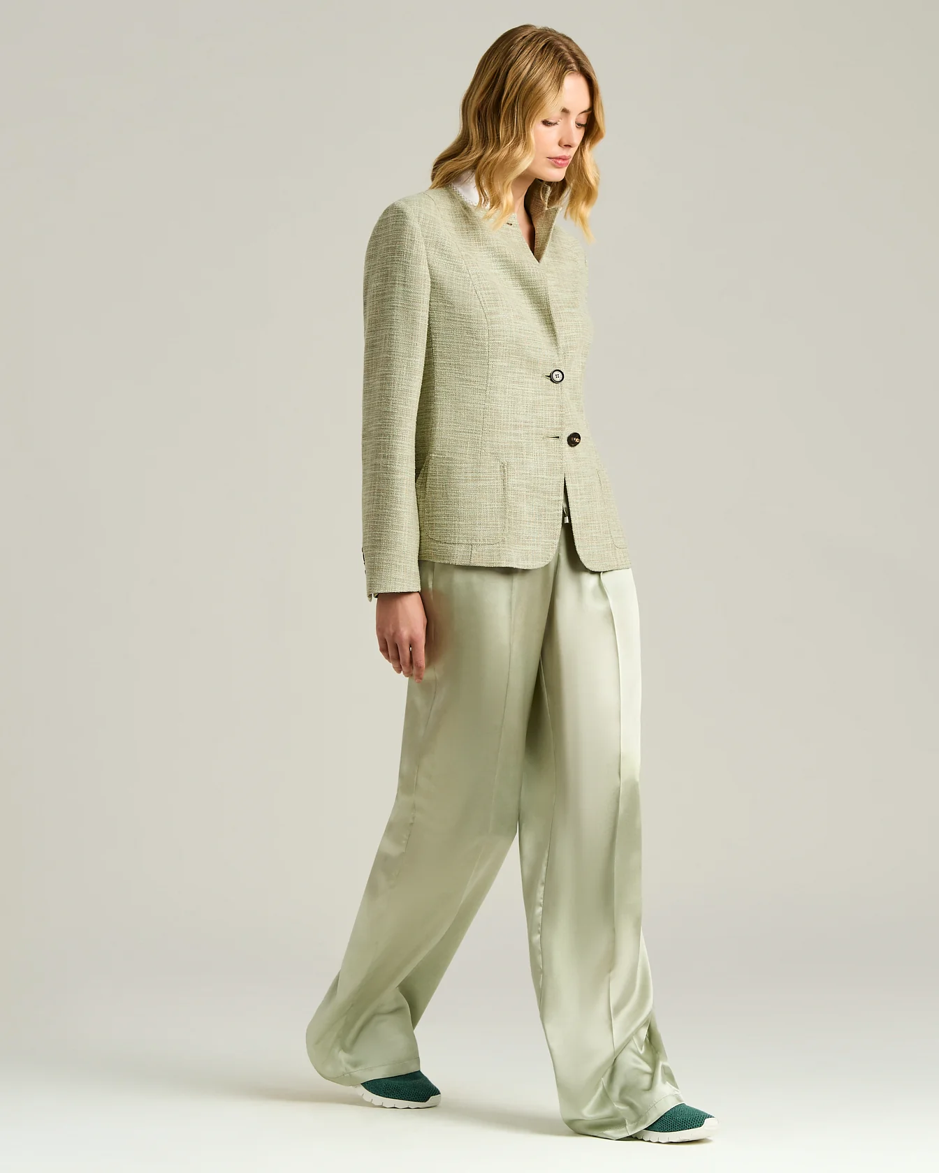 CASHMERE "FIT" SNEAKERS GREEN - Image 5