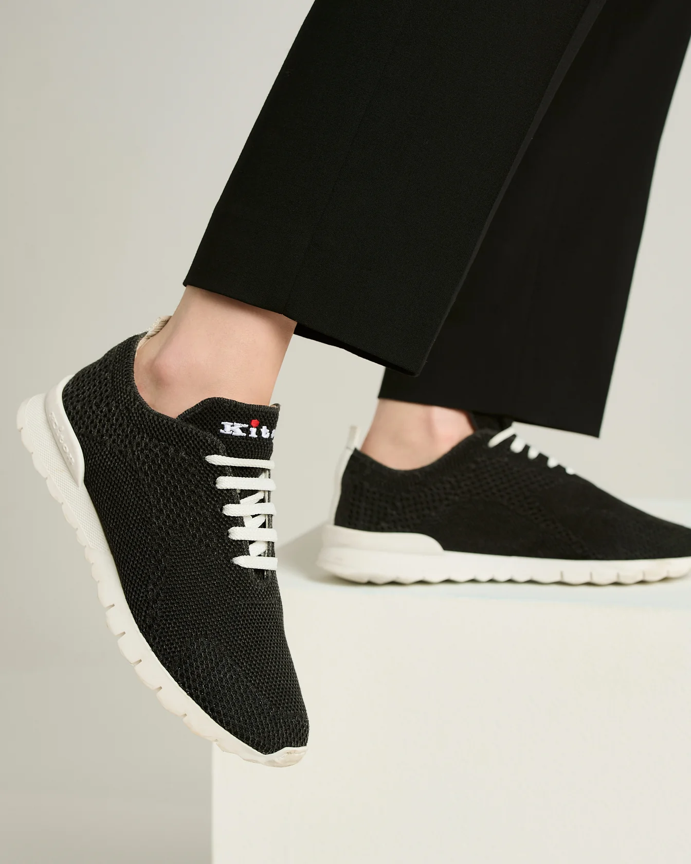 COTTON "FIT" SNEAKERS IN BLACK - Image 4