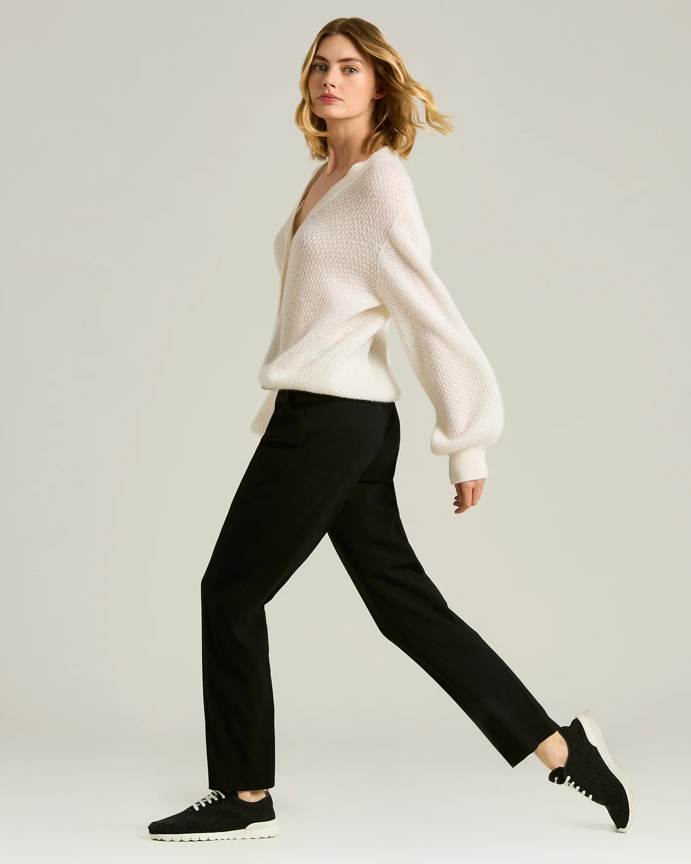 COTTON "FIT" SNEAKERS IN BLACK - Image 5