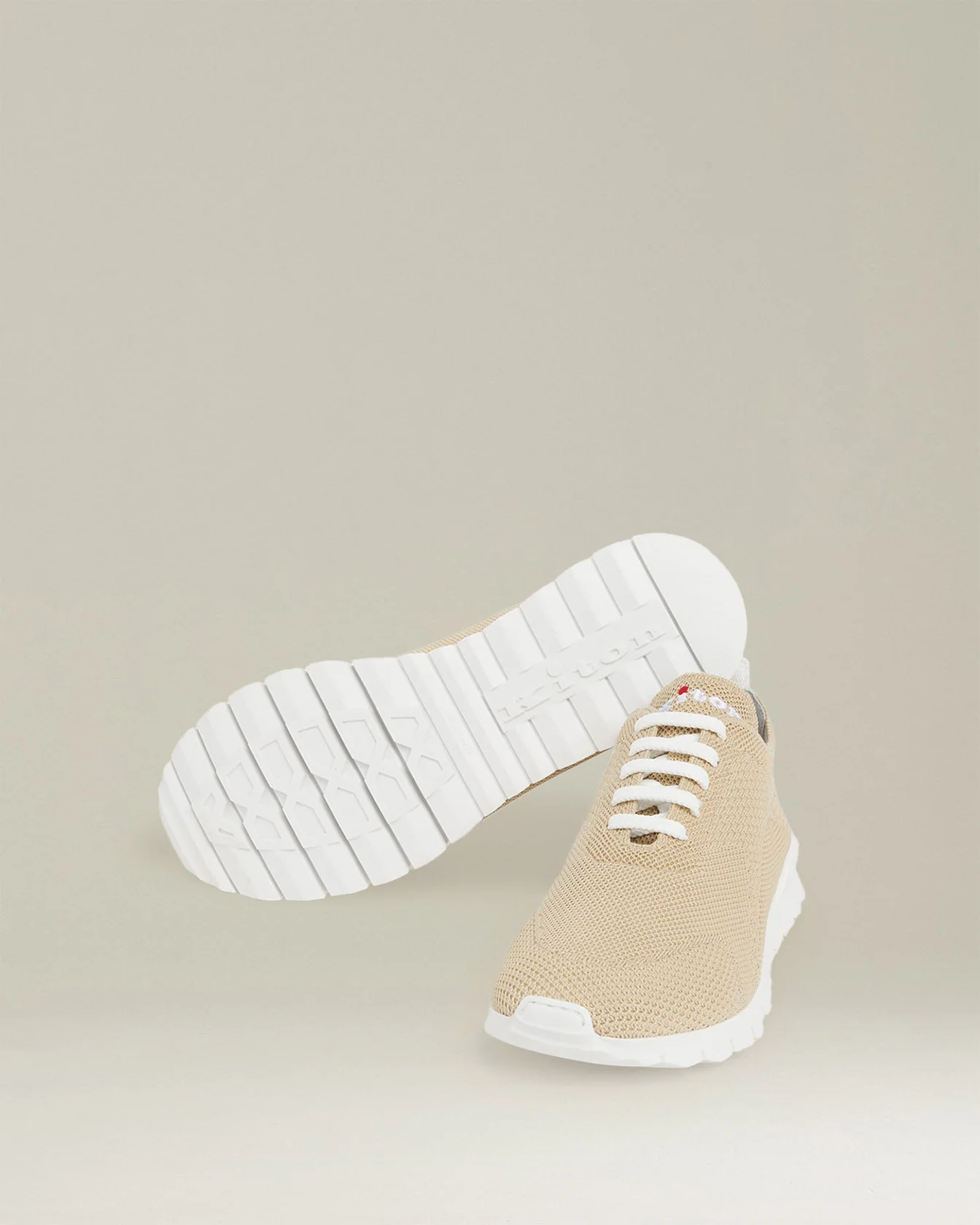 FITS NATURAL COTTON KNIT SNEAKERS WITH CALFSKIN LINING - Image 3