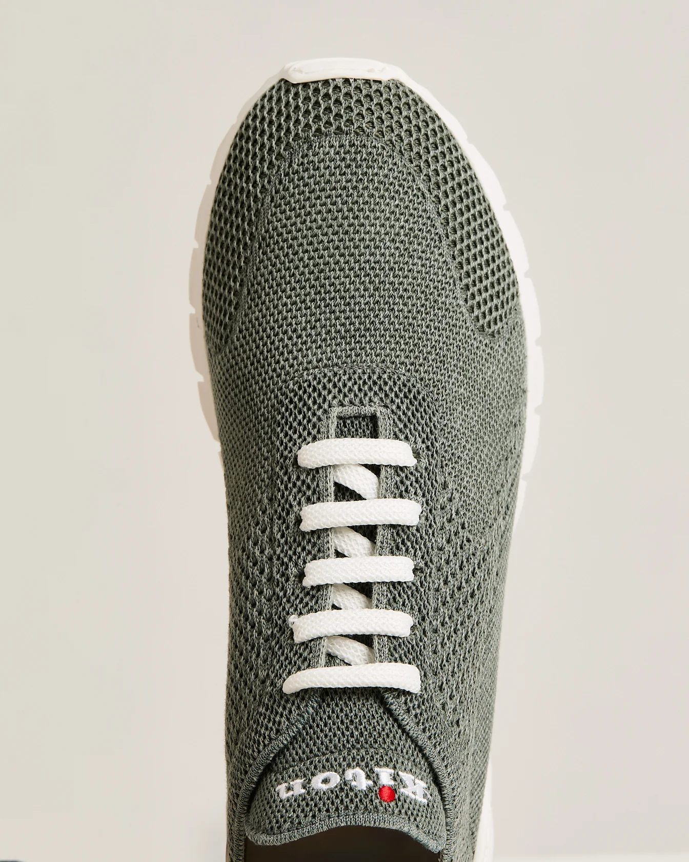 “FIT” SNEAKERS IN LIGHT GREEN KNITTED COTTON - Image 3