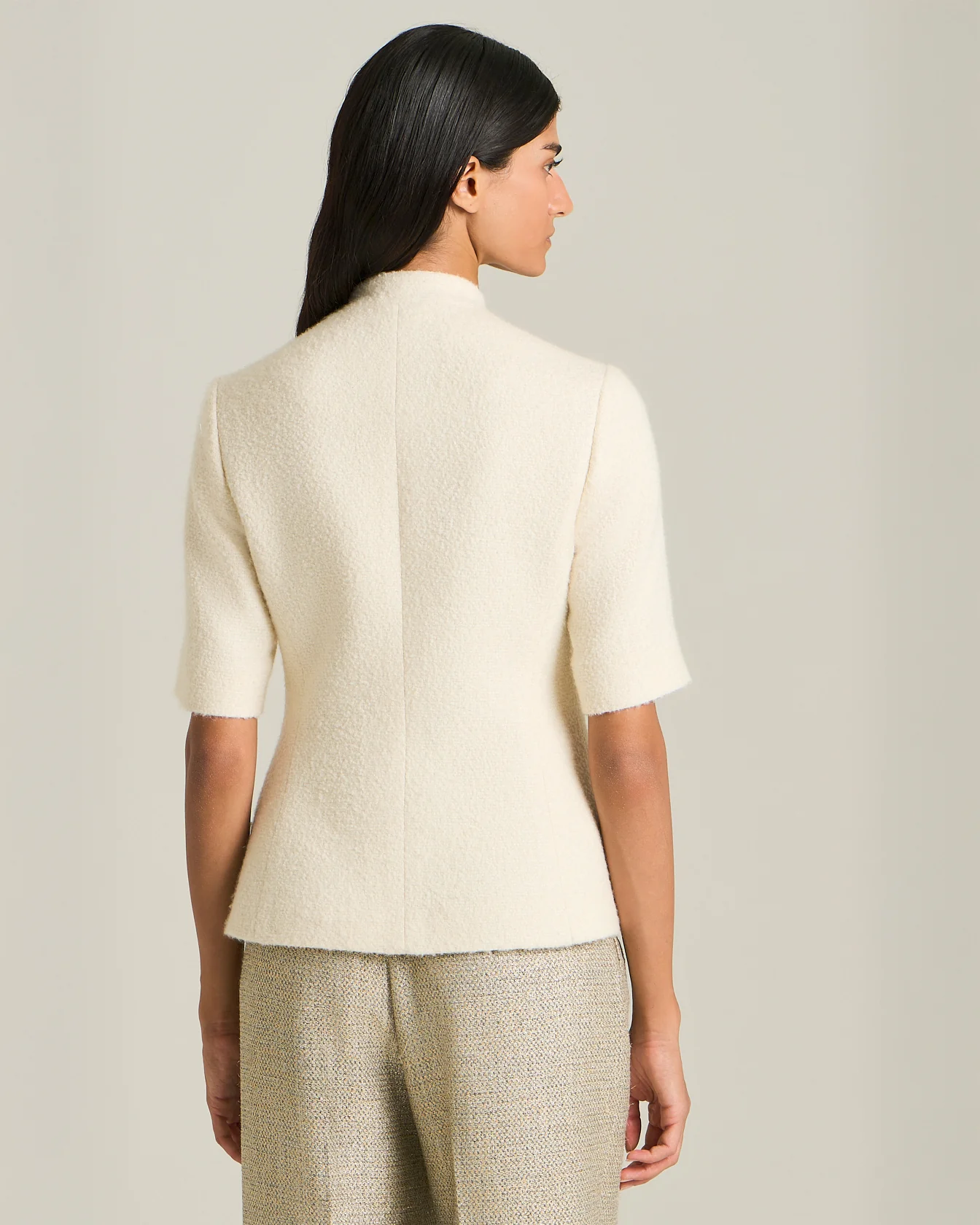 DOUBLE-BREASTED CASHMERE AND SILK BLAZER - Image 3