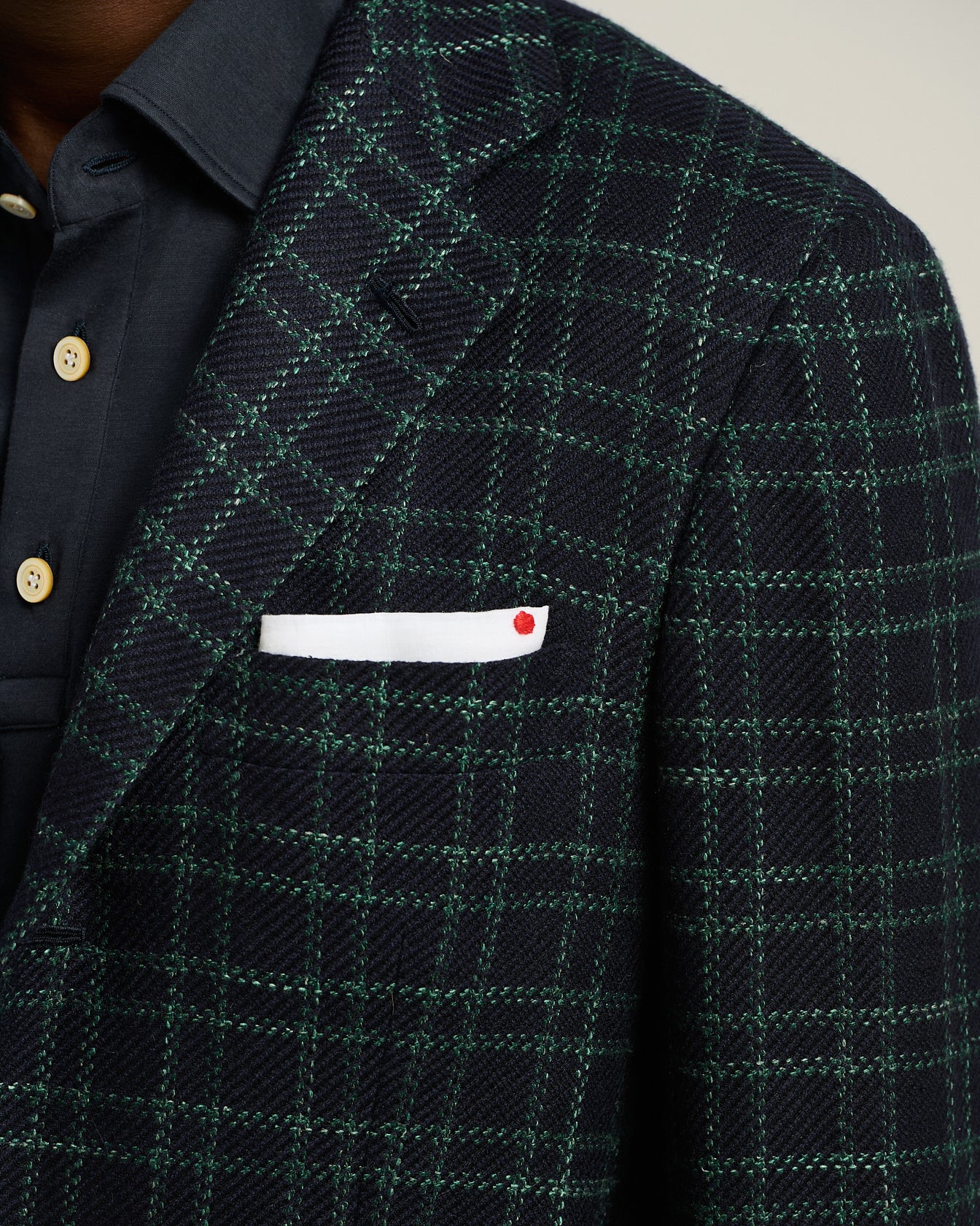 CHECKED SINGLE‑BREASTED JACKET IN CASHMERE‑BLEND - Image 4
