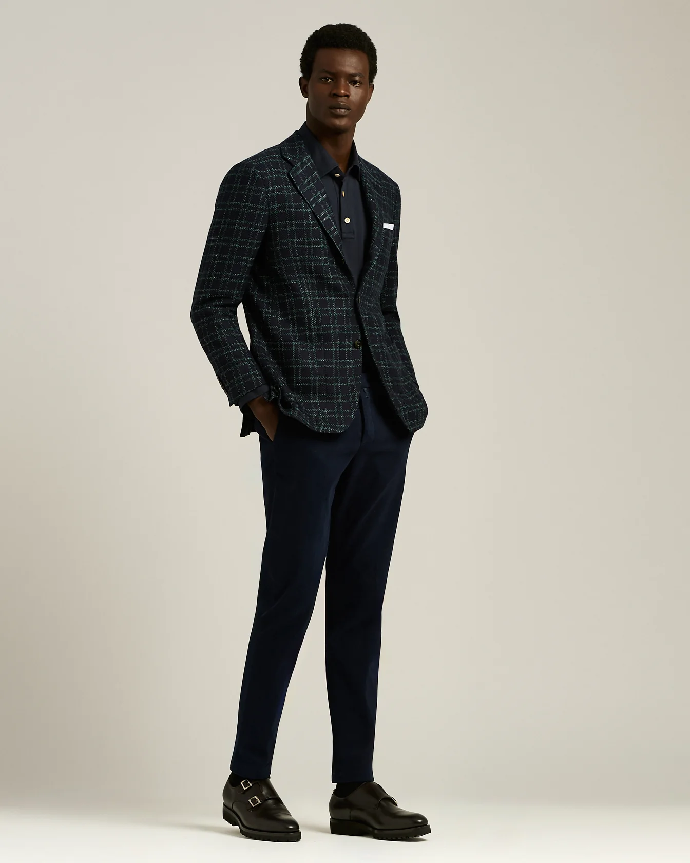 CHECKED SINGLE‑BREASTED JACKET IN CASHMERE‑BLEND - Image 5
