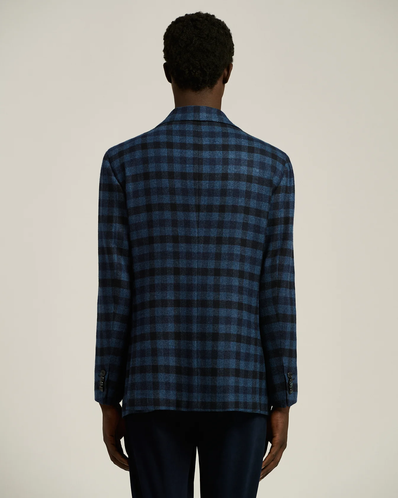 SINGLE-BREASTED CHECKED BLAZER IN CASHMERE, VICUÑA AND SILK - Image 3