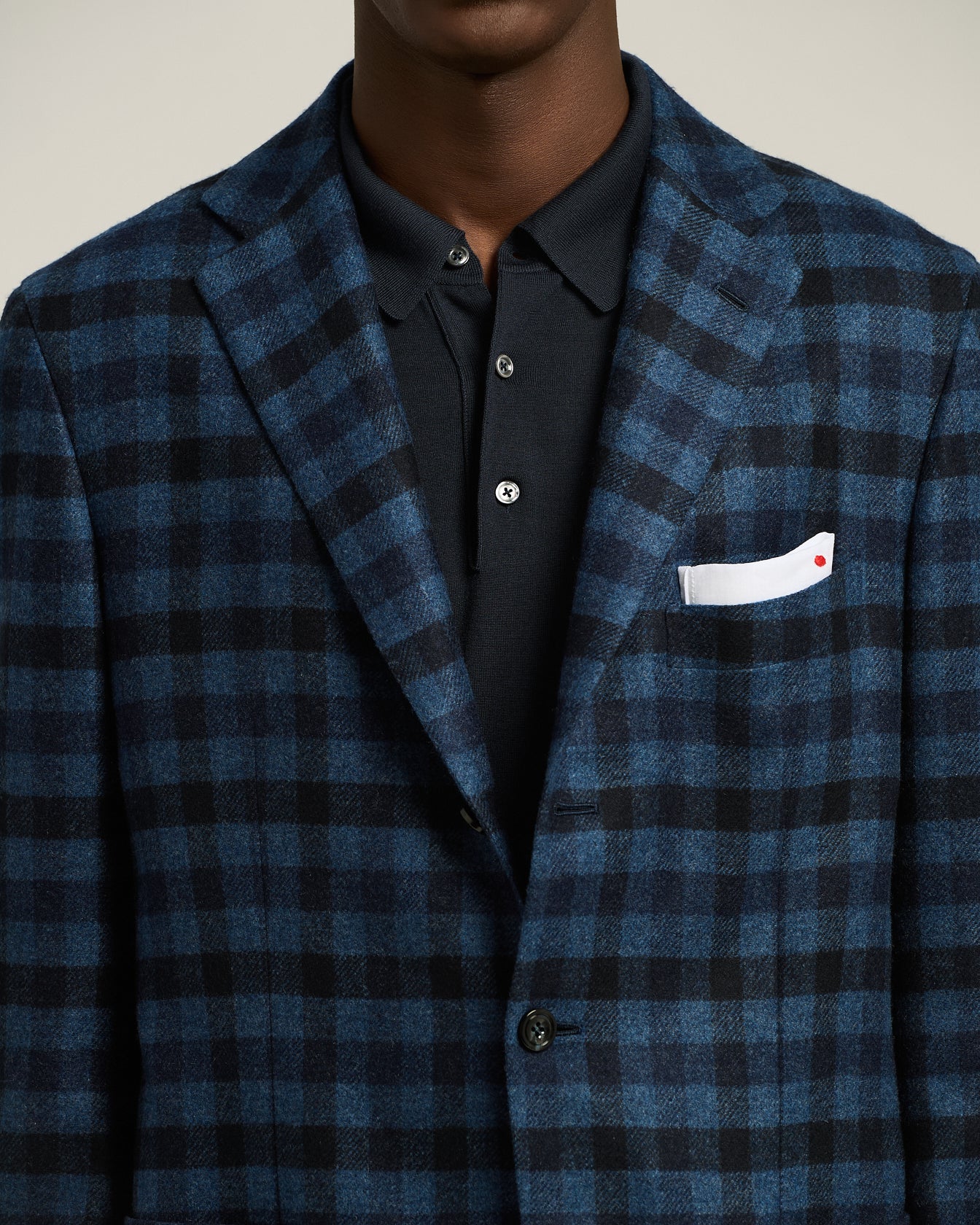 SINGLE-BREASTED CHECKED BLAZER IN CASHMERE, VICUÑA AND SILK - Image 4