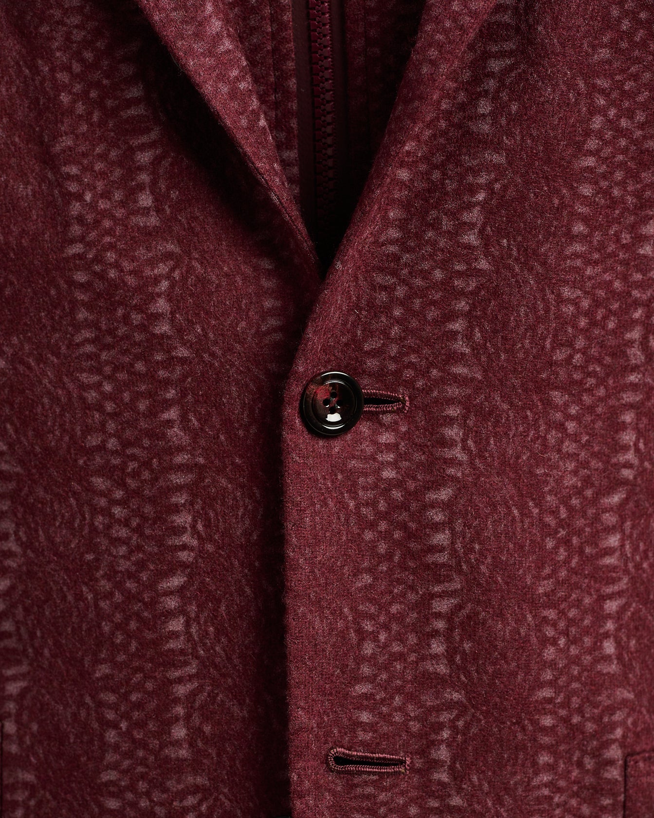 BURGUNDY CASHMERE BLAZER WITH PINSTRIPE PATTERN - Image 4