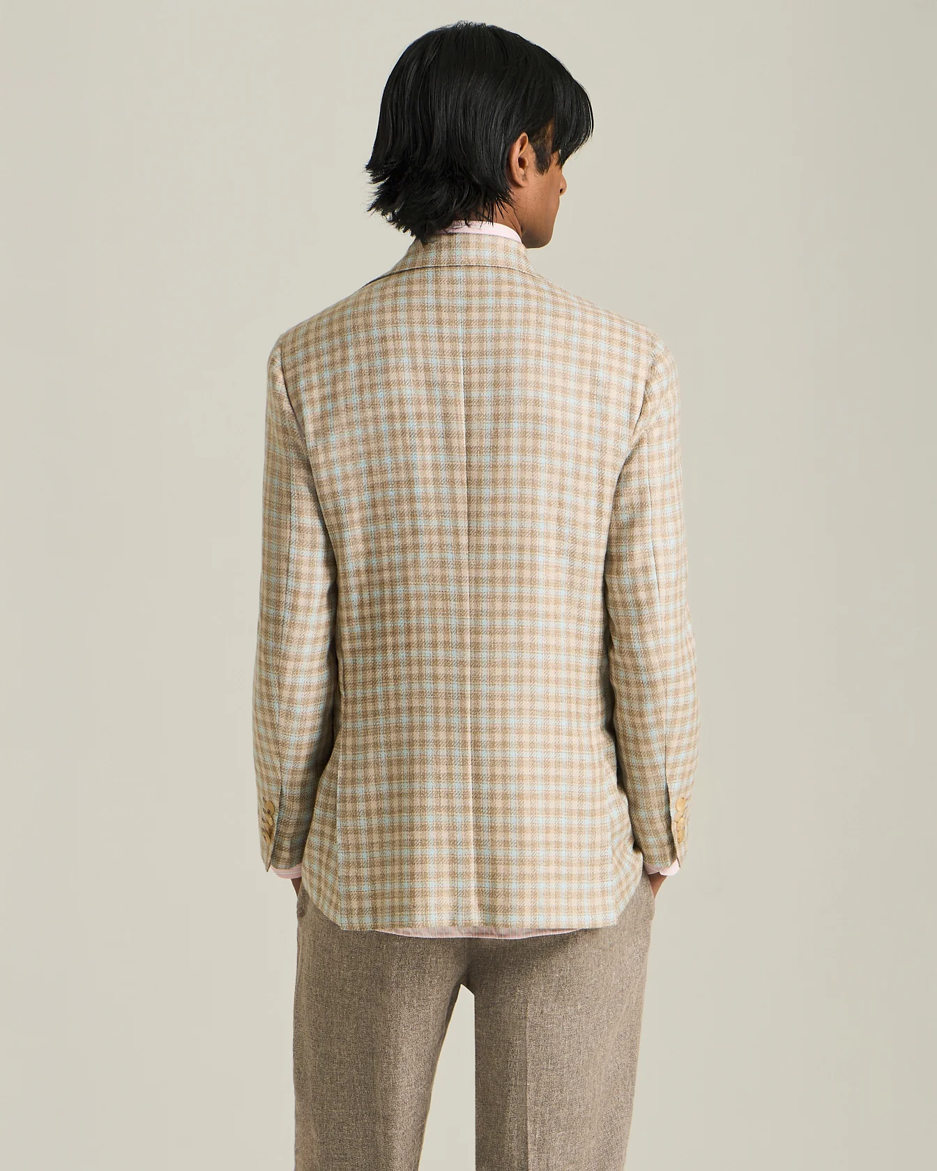 CASHMERE BLEND MICRO CHECK BLAZER - Image 3