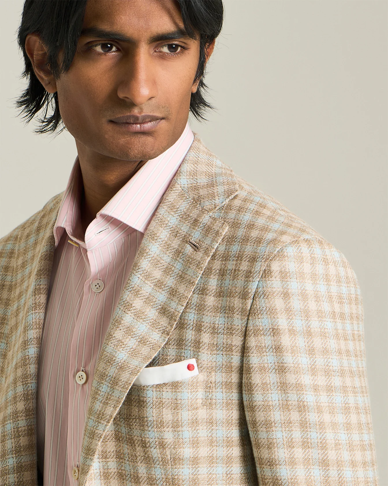 CASHMERE BLEND MICRO CHECK BLAZER - Image 4