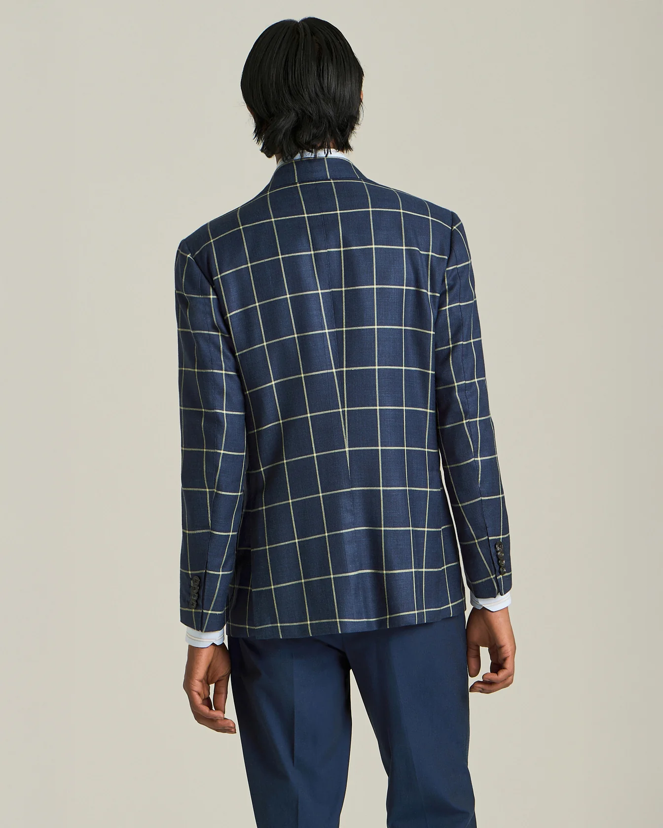 CHECKED CASHMERE BLEND BLAZER - Image 3