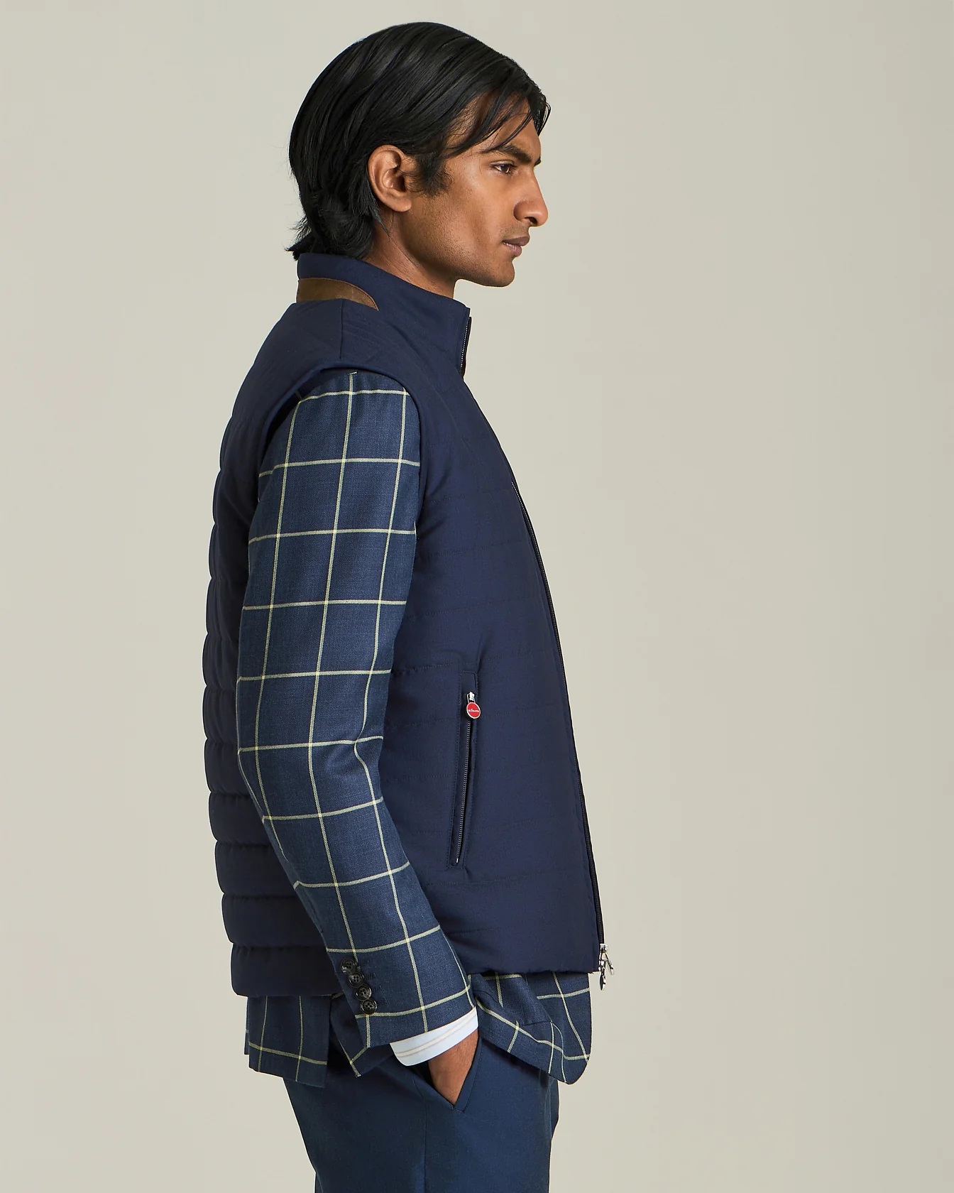 CHECKED CASHMERE BLEND BLAZER - Image 4